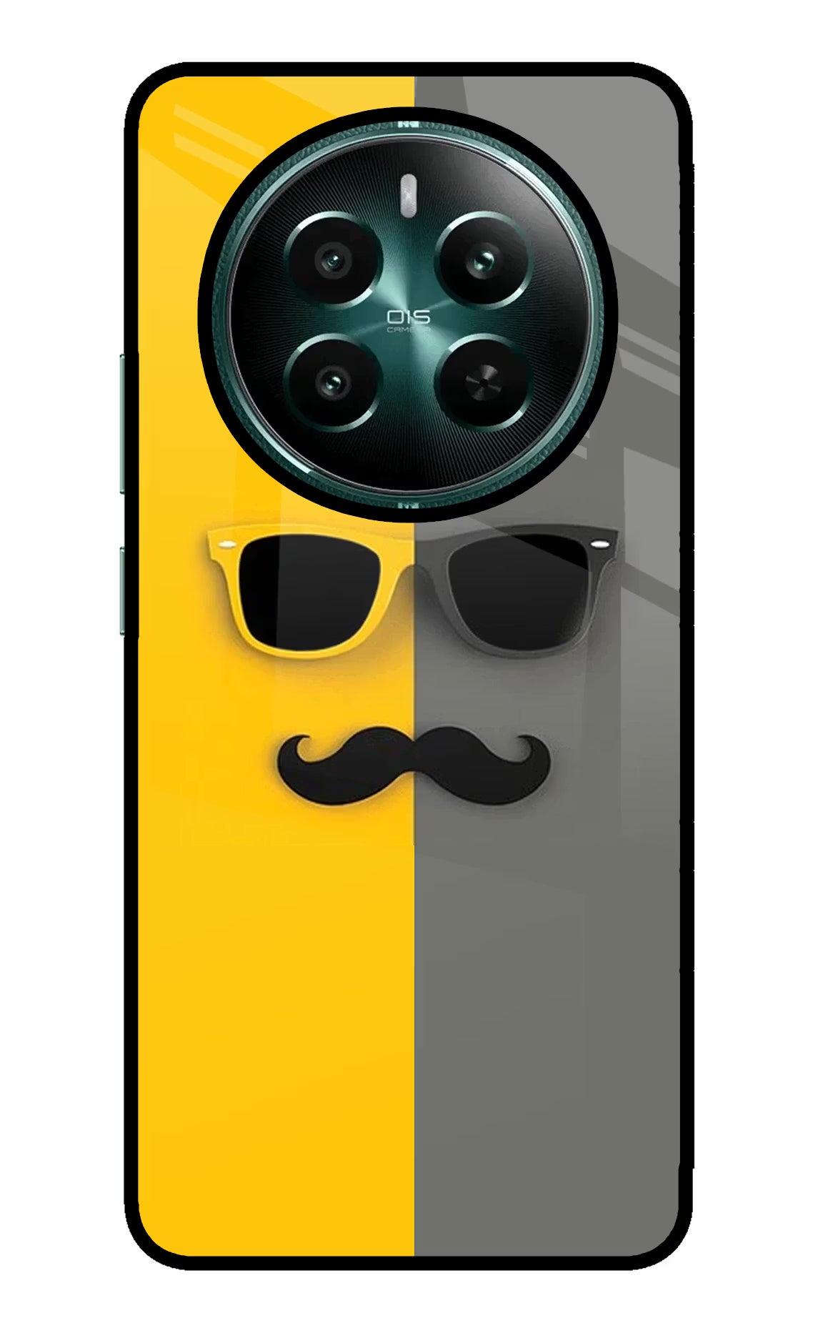 Sunglasses with Mustache Realme P1 5G Back Cover - Sunglasses with Mustache Realme P1 5G Glass Case Back Cover by Casekaro Sunglasses with Mustache Realme P1 5G Glass Case Back Cover by Casekaro