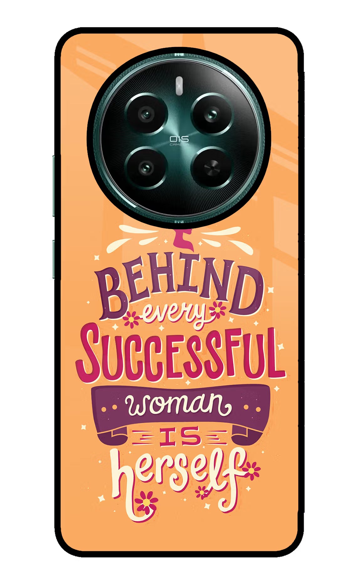 Behind Every Successful Woman There Is Herself Realme P1 5G Glass Case - Behind Every Successful Woman There Is Herself Realme P1 5G Glass Case Behind Every Successful Woman There Is Herself Realme P1 5G Glass Case