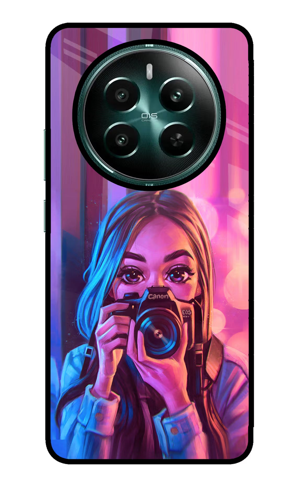 Girl Photographer Realme P1 5G Back Cover - Girl Photographer Realme P1 5G Glass Case Back Cover by Casekaro Girl Photographer Realme P1 5G Glass Case Back Cover by Casekaro