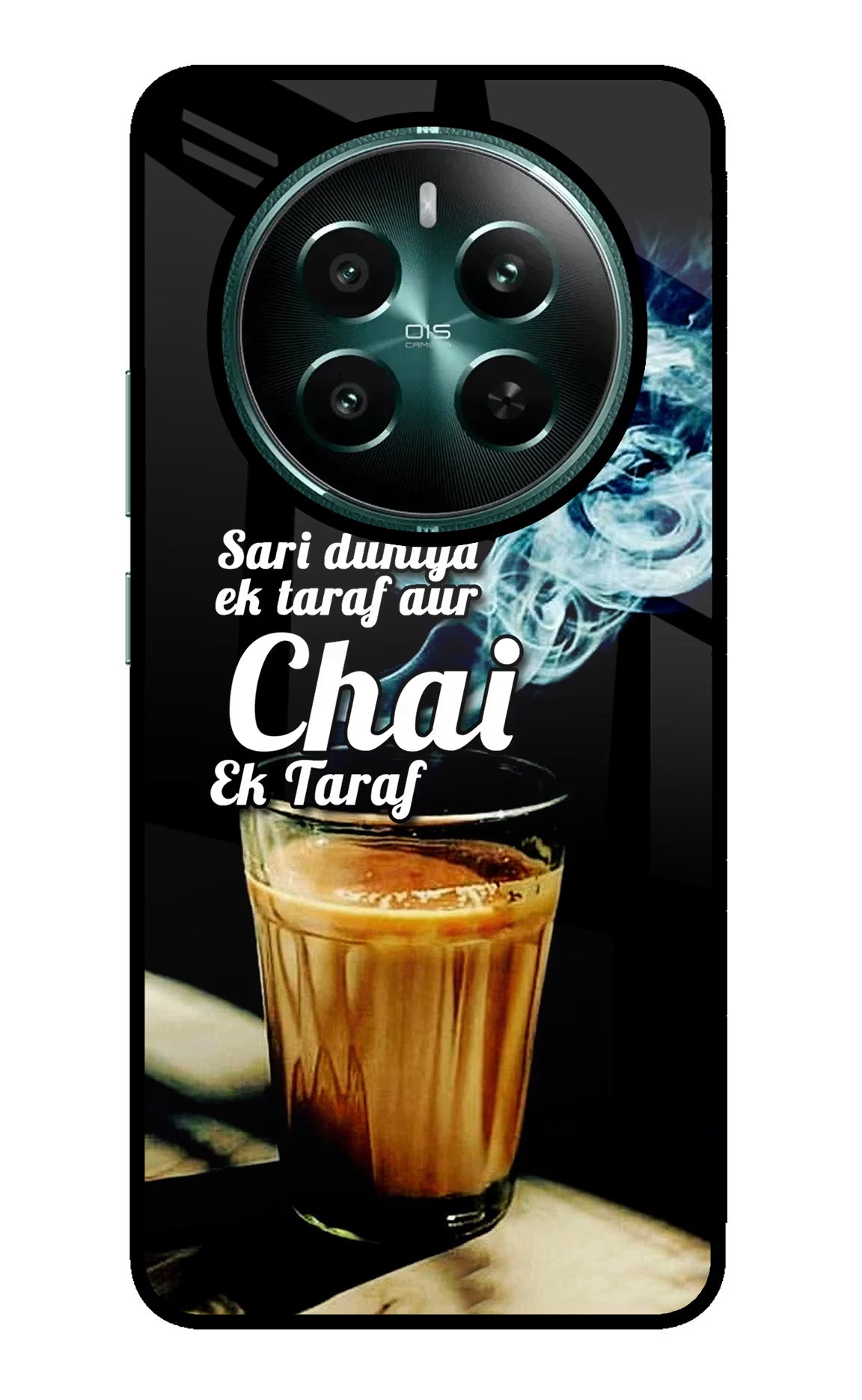 Chai Ek Taraf Quote Realme P1 5G Glass Case - Chai Ek Taraf Quote Realme P1 5G Glass Case Chai Ek Taraf Quote Realme P1 5G Glass Case