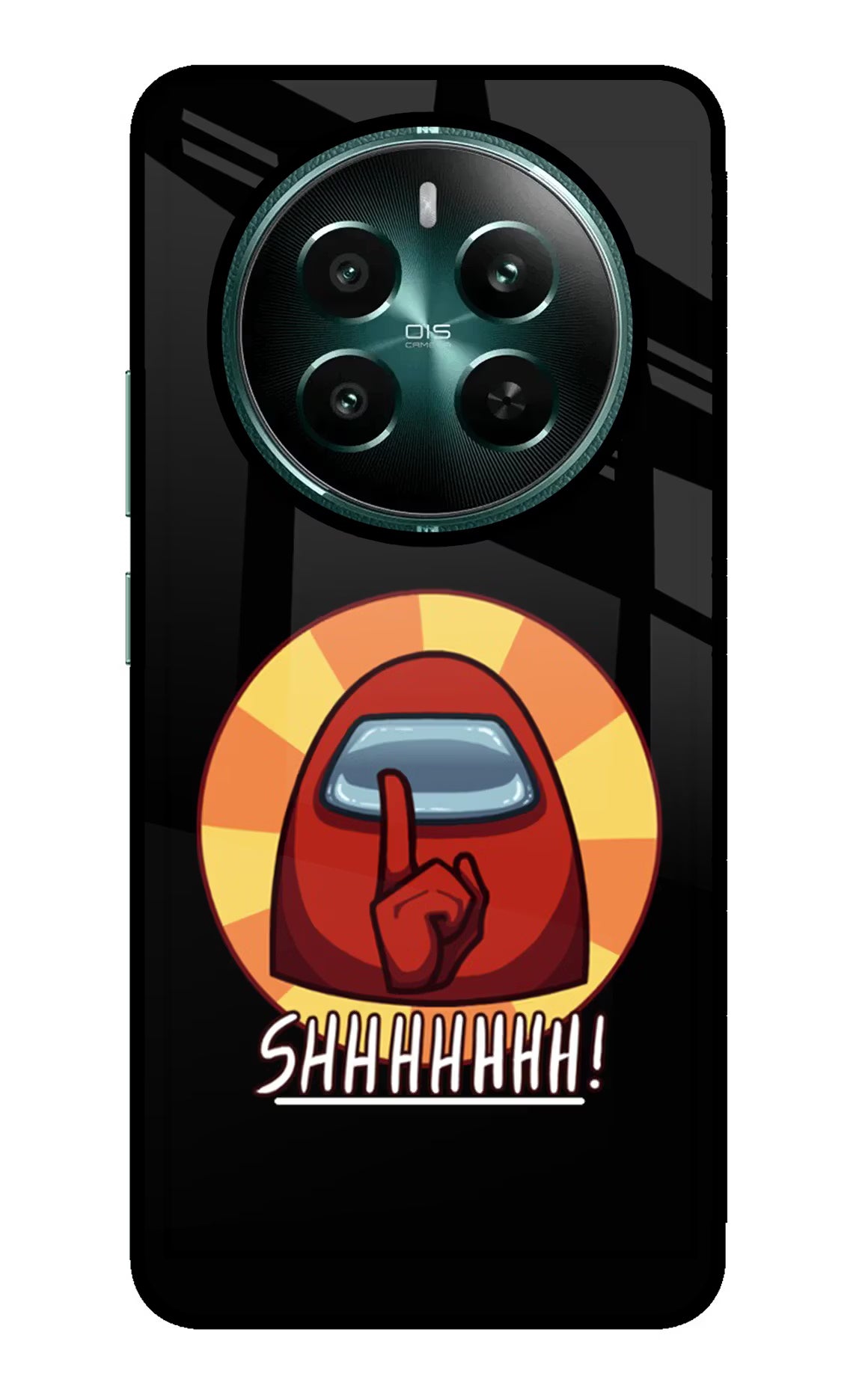 Among Us Shhh! Realme P1 5G Glass Case - Among Us Shhh! Realme P1 5G Glass Case Among Us Shhh! Realme P1 5G Glass Case