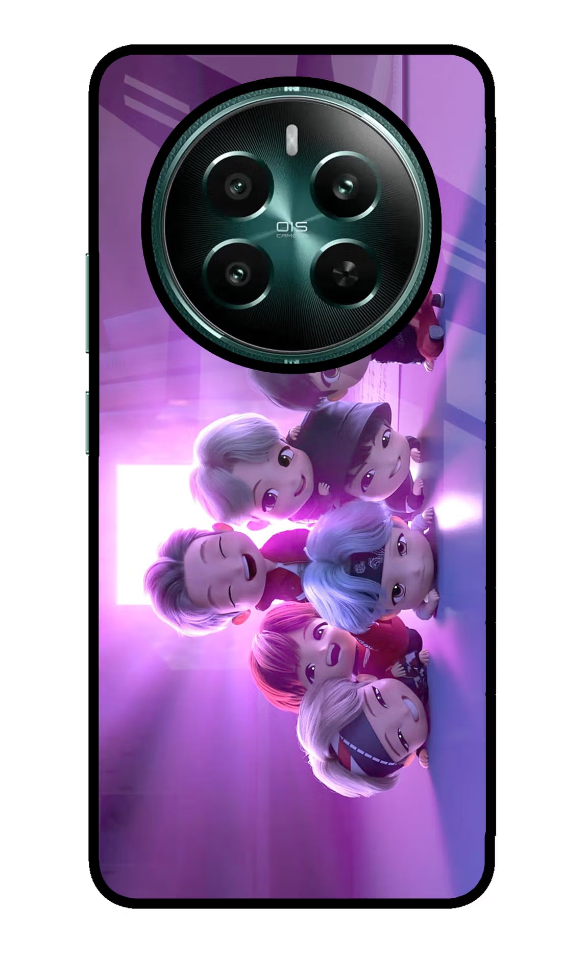 BTS Chibi Realme P1 5G Back Cover - BTS Chibi Realme P1 5G Glass Case Back Cover by Casekaro BTS Chibi Realme P1 5G Glass Case Back Cover by Casekaro