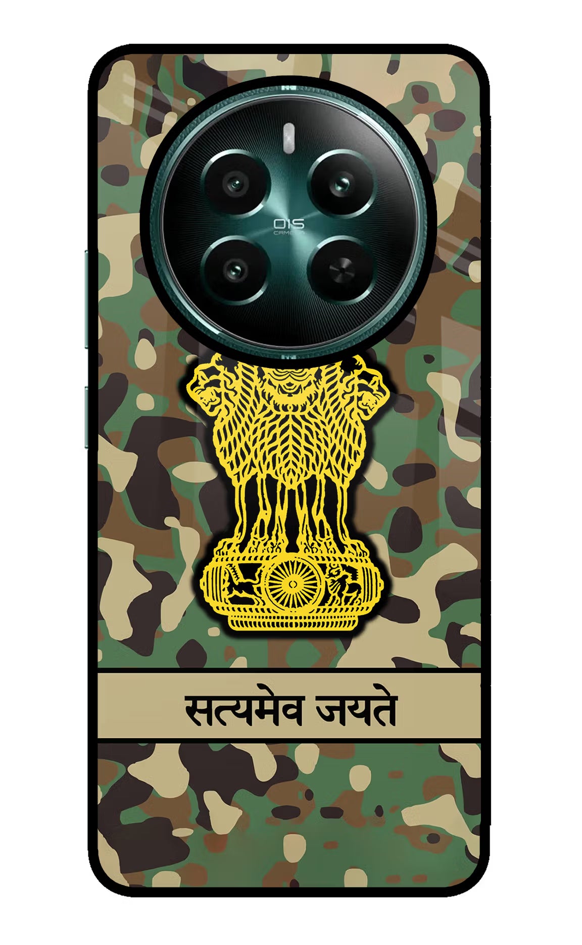 Satyamev Jayate Army Realme P1 5G Back Cover - Satyamev Jayate Army Realme P1 5G Glass Case Back Cover by Casekaro Satyamev Jayate Army Realme P1 5G Glass Case Back Cover by Casekaro