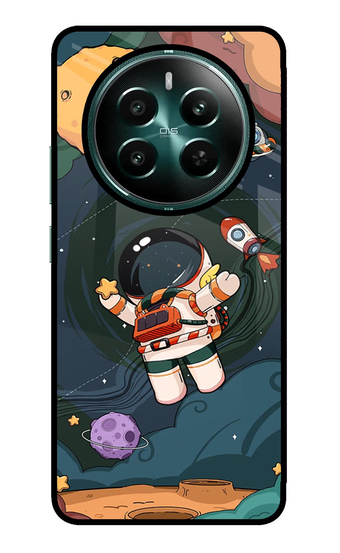 Cartoon Astronaut Realme P1 5G Glass Case - Cartoon Astronaut Realme P1 5G Glass Case Cartoon Astronaut Realme P1 5G Glass Case