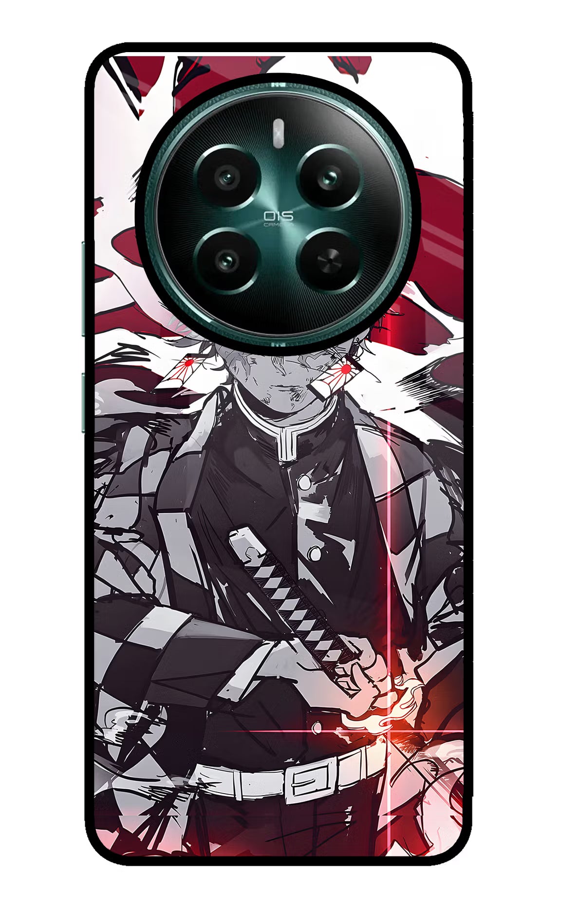 Demon Slayer Realme P1 5G Back Cover - Demon Slayer Realme P1 5G Glass Case Back Cover by Casekaro Demon Slayer Realme P1 5G Glass Case Back Cover by Casekaro