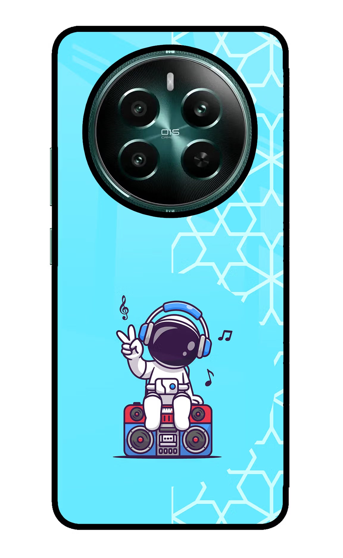 Cute Astronaut Chilling Realme P1 5G Glass Case - Cute Astronaut Chilling Realme P1 5G Glass Case Cute Astronaut Chilling Realme P1 5G Glass Case