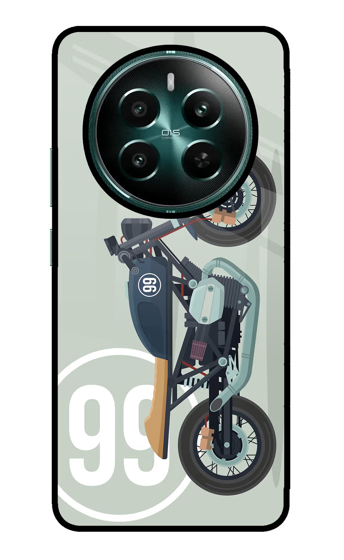 Classic Cafe Racer 99 Realme P1 5G Back Cover - Classic Cafe Racer 99 Realme P1 5G Glass Case Back Cover by Casekaro Classic Cafe Racer 99 Realme P1 5G Glass Case Back Cover by Casekaro