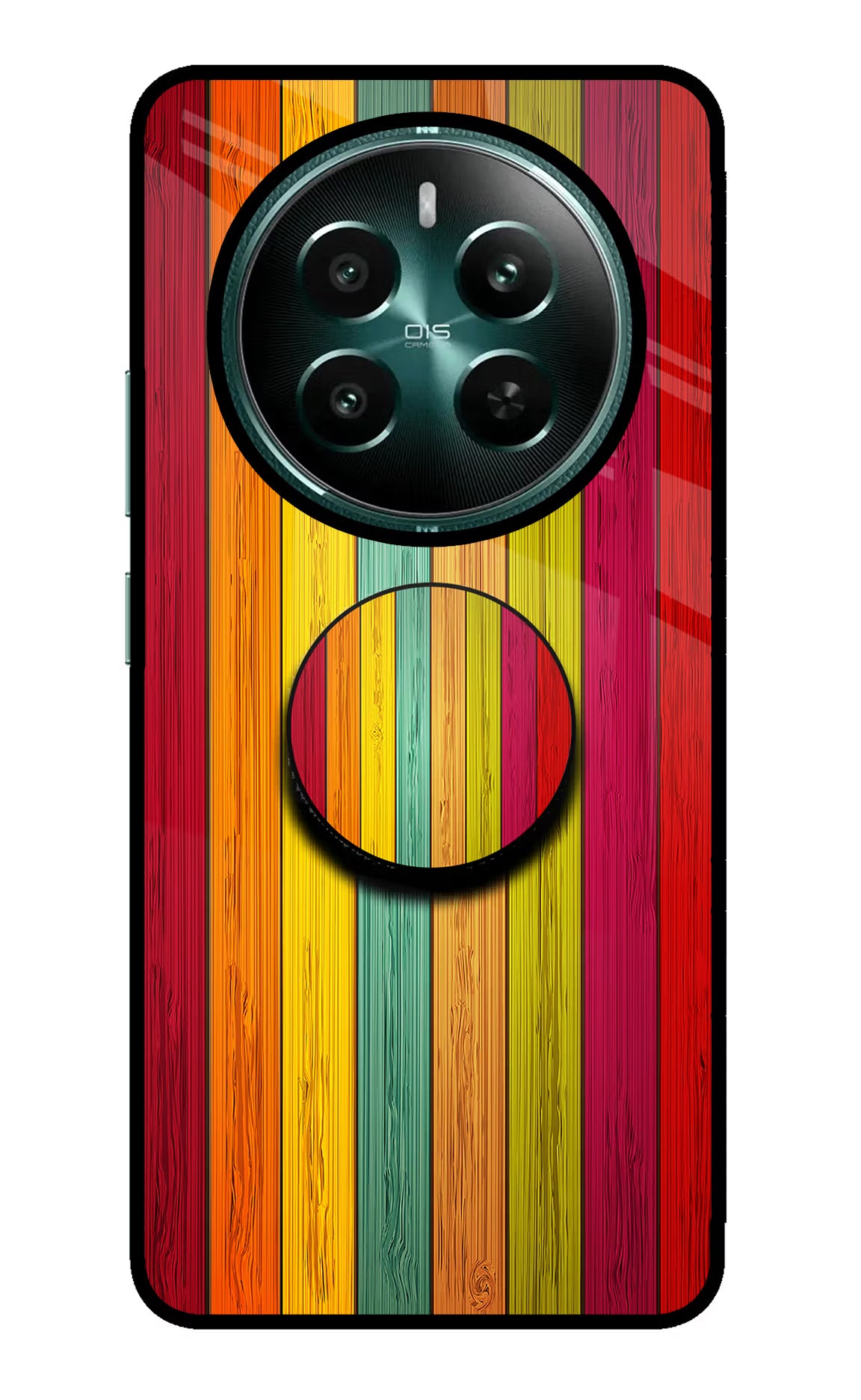 Multicolor Wooden Realme P1 5G Pop Case - Multicolor Wooden Realme P1 5G Pop Case by Casekaro Multicolor Wooden Realme P1 5G Pop Case by Casekaro