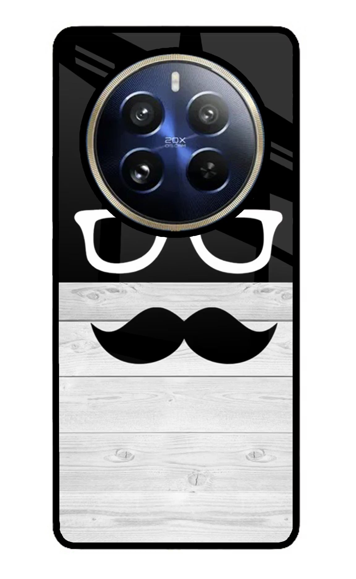 Mustache Realme P1 Pro 5G Glass Case - Mustache Realme P1 Pro 5G Glass Case Mustache Realme P1 Pro 5G Glass Case