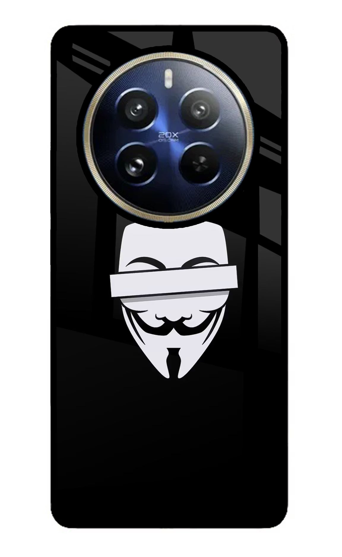 Anonymous Face Realme P1 Pro 5G Glass Case - Anonymous Face Realme P1 Pro 5G Glass Case Anonymous Face Realme P1 Pro 5G Glass Case