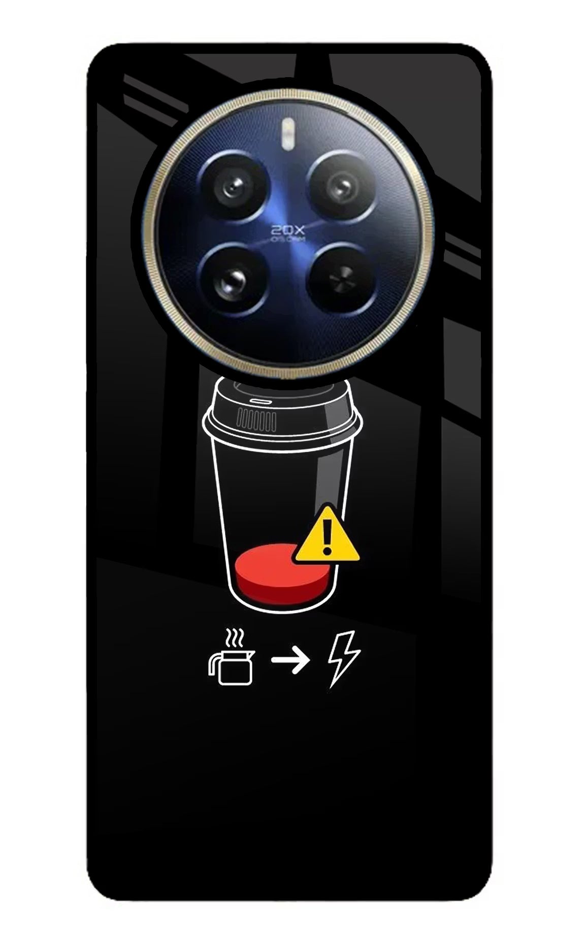 Coffee Realme P1 Pro 5G Glass Case - Coffee Realme P1 Pro 5G Glass Case Coffee Realme P1 Pro 5G Glass Case