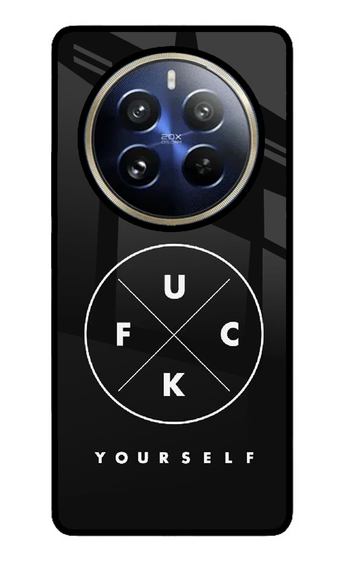 Go Fuck Yourself Realme P1 Pro 5G Back Cover - Go Fuck Yourself Realme P1 Pro 5G Glass Case Back Cover by Casekaro Go Fuck Yourself Realme P1 Pro 5G Glass Case Back Cover by Casekaro