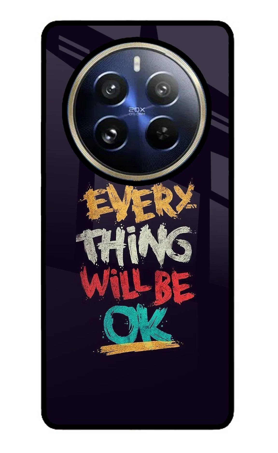 Everything Will Be Ok Realme P1 Pro 5G Glass Case - Everything Will Be Ok Realme P1 Pro 5G Glass Case Everything Will Be Ok Realme P1 Pro 5G Glass Case