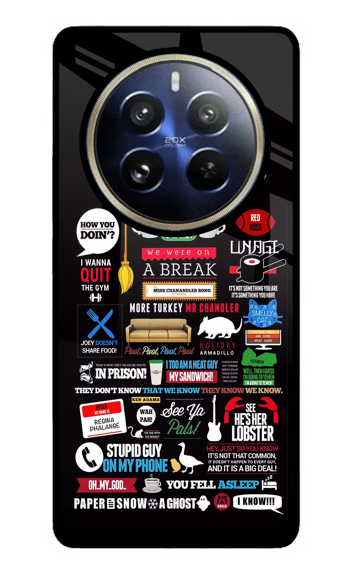 FRIENDS Realme P1 Pro 5G Back Cover - FRIENDS Realme P1 Pro 5G Glass Case Back Cover by Casekaro FRIENDS Realme P1 Pro 5G Glass Case Back Cover by Casekaro