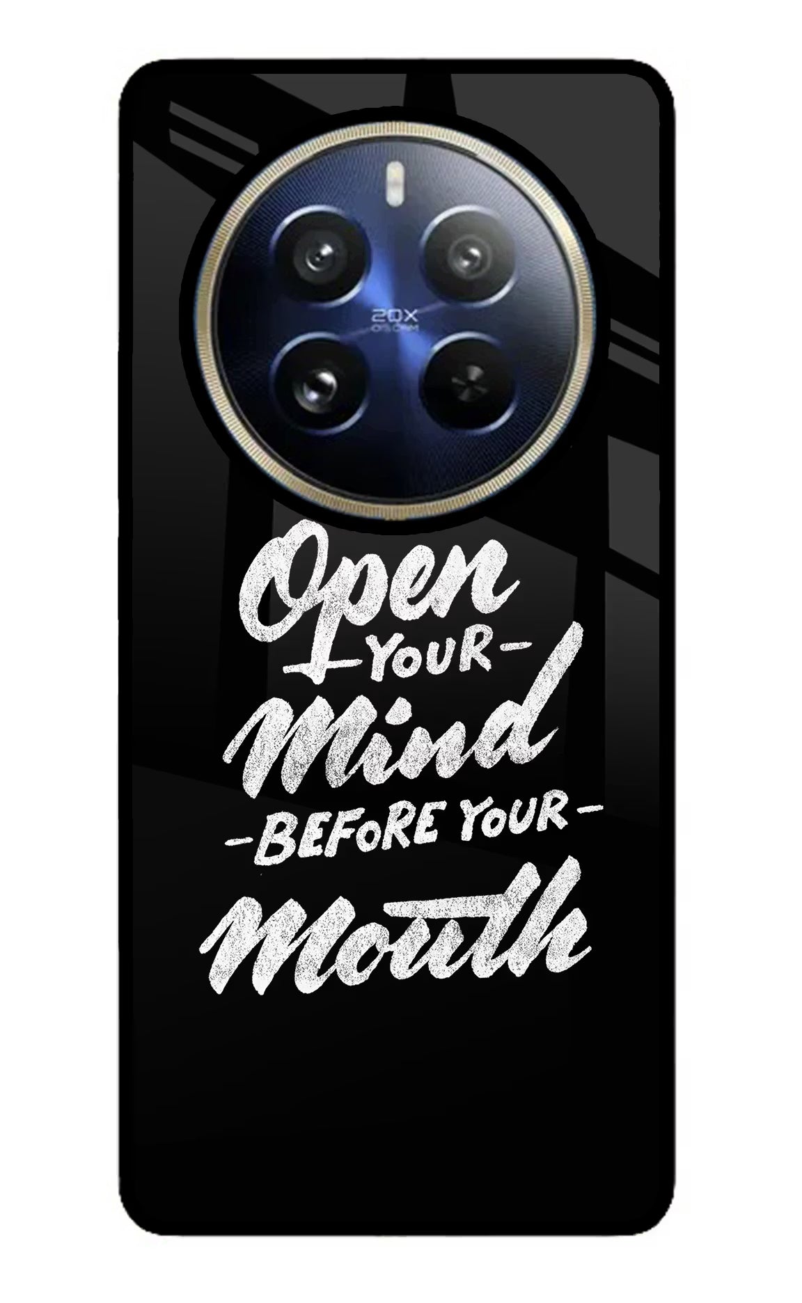 Open Your Mind Before Your Mouth Realme P1 Pro 5G Glass Case - Open Your Mind Before Your Mouth Realme P1 Pro 5G Glass Case Open Your Mind Before Your Mouth Realme P1 Pro 5G Glass Case