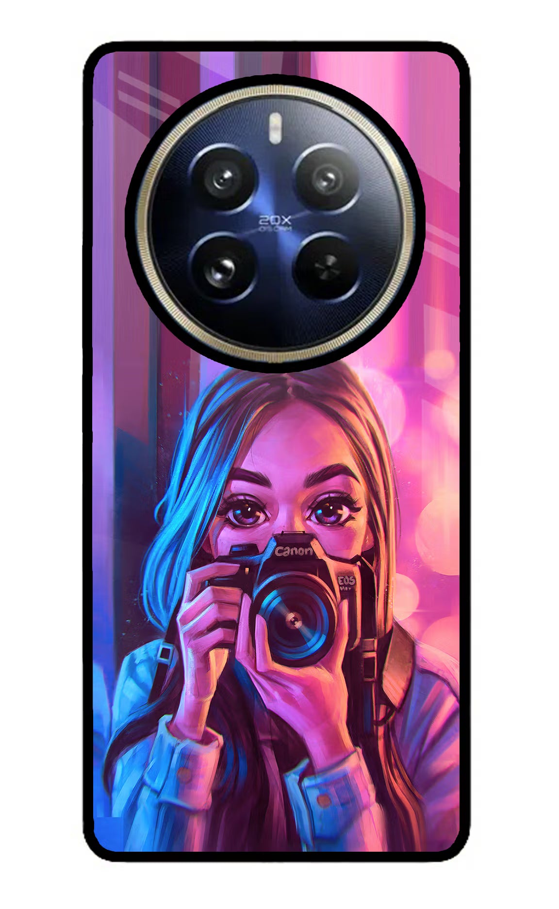 Girl Photographer Realme P1 Pro 5G Glass Case - Girl Photographer Realme P1 Pro 5G Glass Case Girl Photographer Realme P1 Pro 5G Glass Case