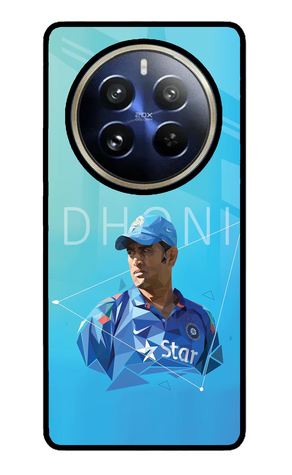 Dhoni Artwork Realme P1 Pro 5G Glass Case - Dhoni Artwork Realme P1 Pro 5G Glass Case Dhoni Artwork Realme P1 Pro 5G Glass Case