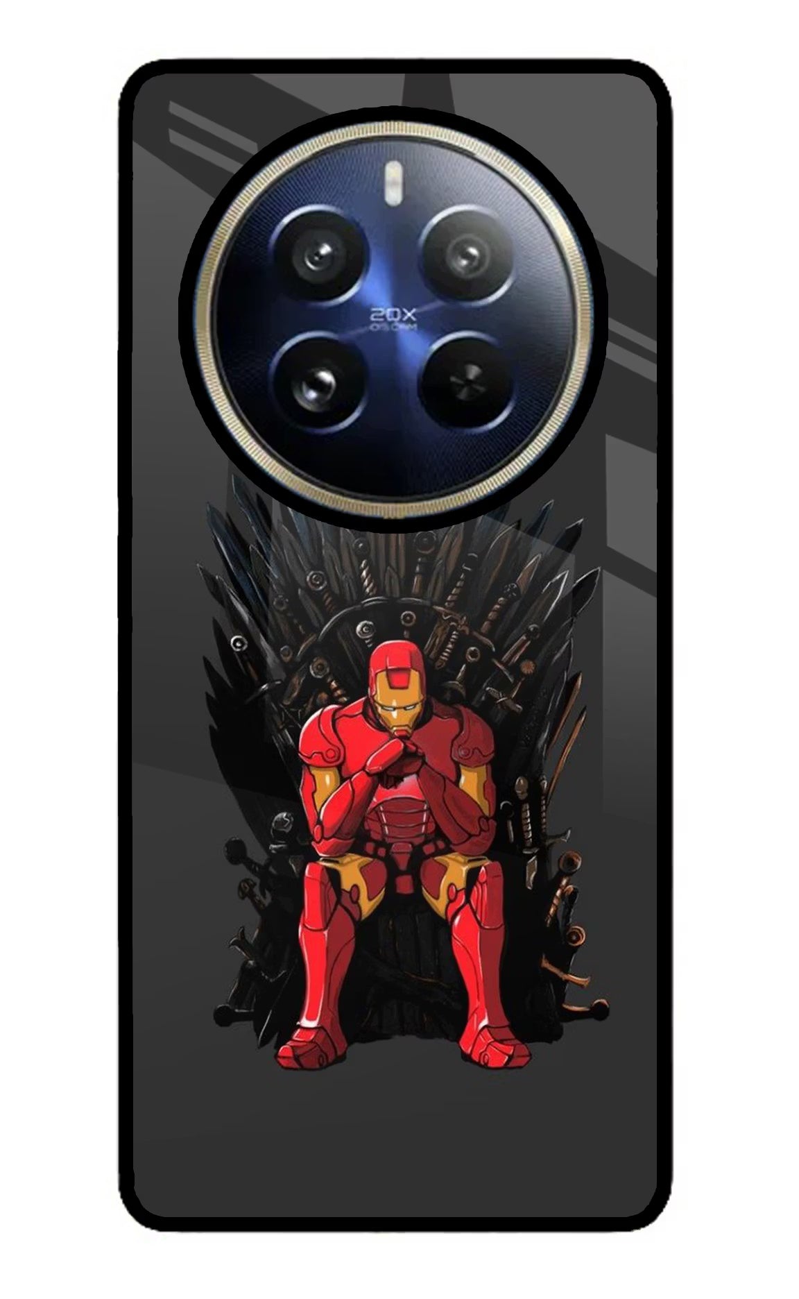 Ironman Throne Realme P1 Pro 5G Glass Case - Ironman Throne Realme P1 Pro 5G Glass Case Ironman Throne Realme P1 Pro 5G Glass Case