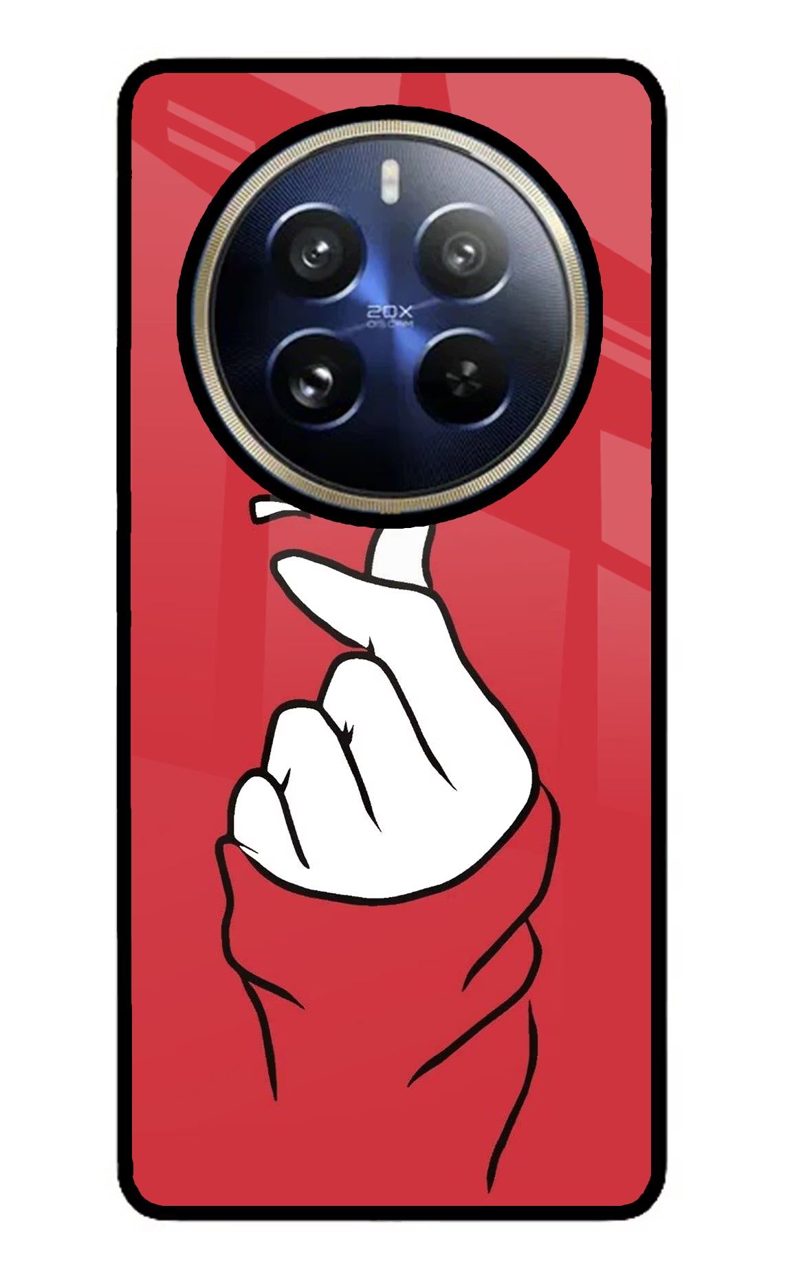 Korean Love Sign Realme P1 Pro 5G Glass Case - Korean Love Sign Realme P1 Pro 5G Glass Case Korean Love Sign Realme P1 Pro 5G Glass Case