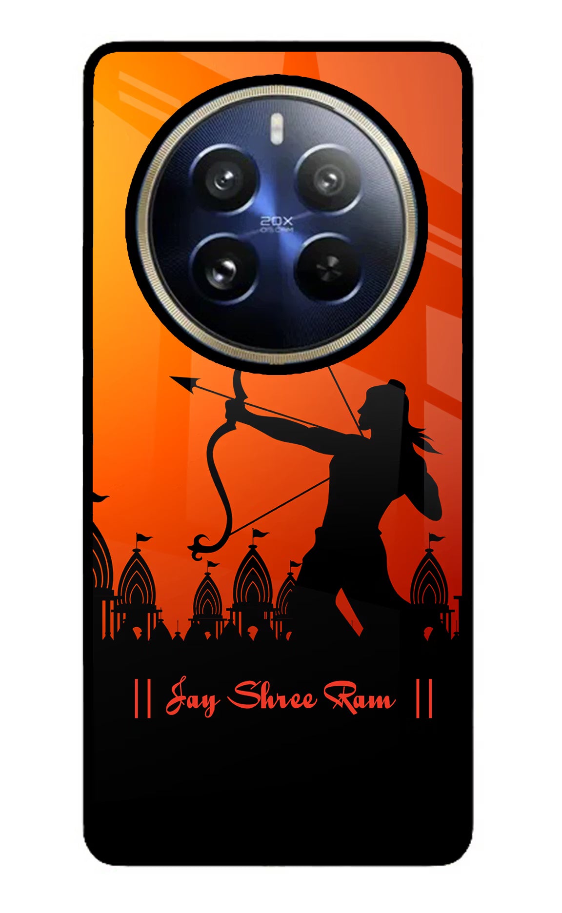 Lord Ram - 4 Realme P1 Pro 5G Back Cover - Lord Ram - 4 Realme P1 Pro 5G Glass Case Back Cover by Casekaro Lord Ram - 4 Realme P1 Pro 5G Glass Case Back Cover by Casekaro
