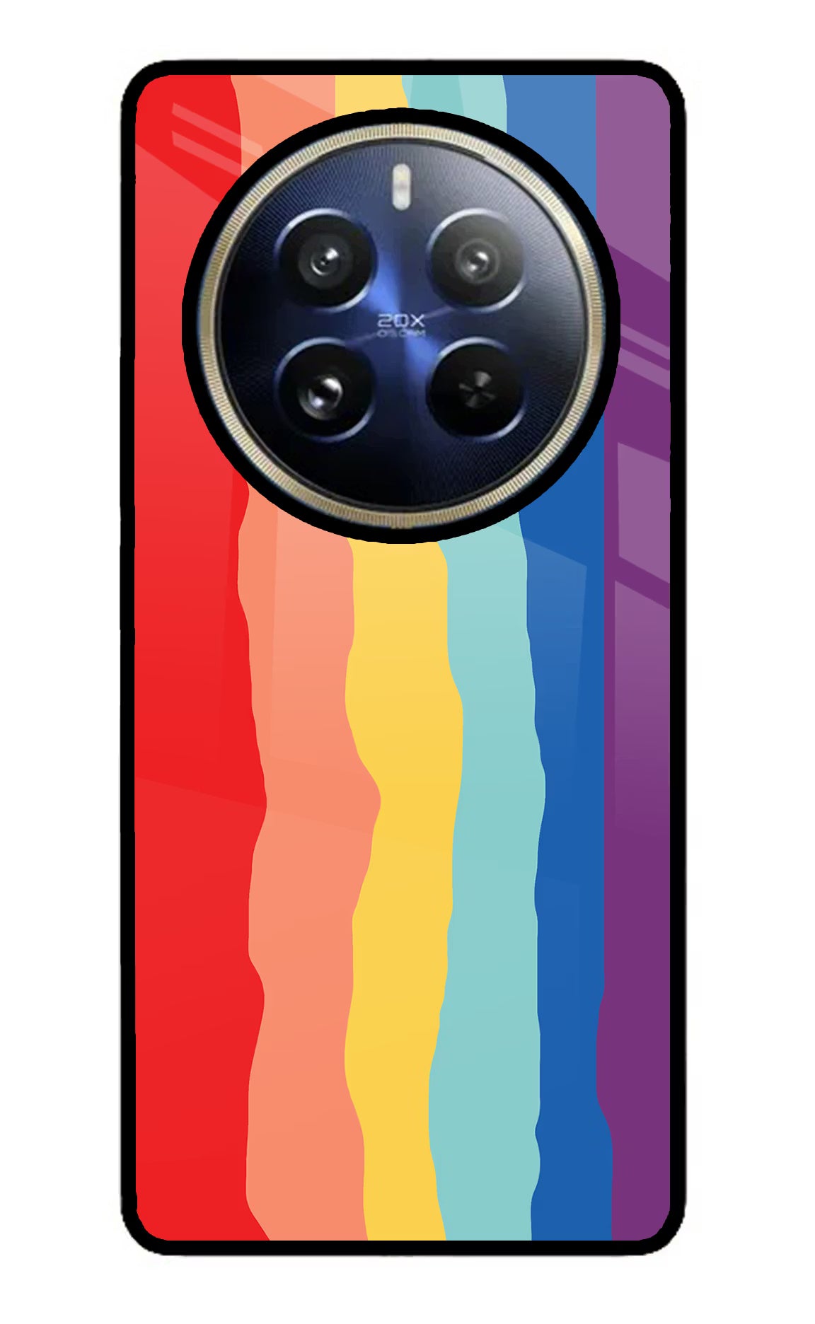 Rainbow Realme P1 Pro 5G Glass Case - Rainbow Realme P1 Pro 5G Glass Case Rainbow Realme P1 Pro 5G Glass Case