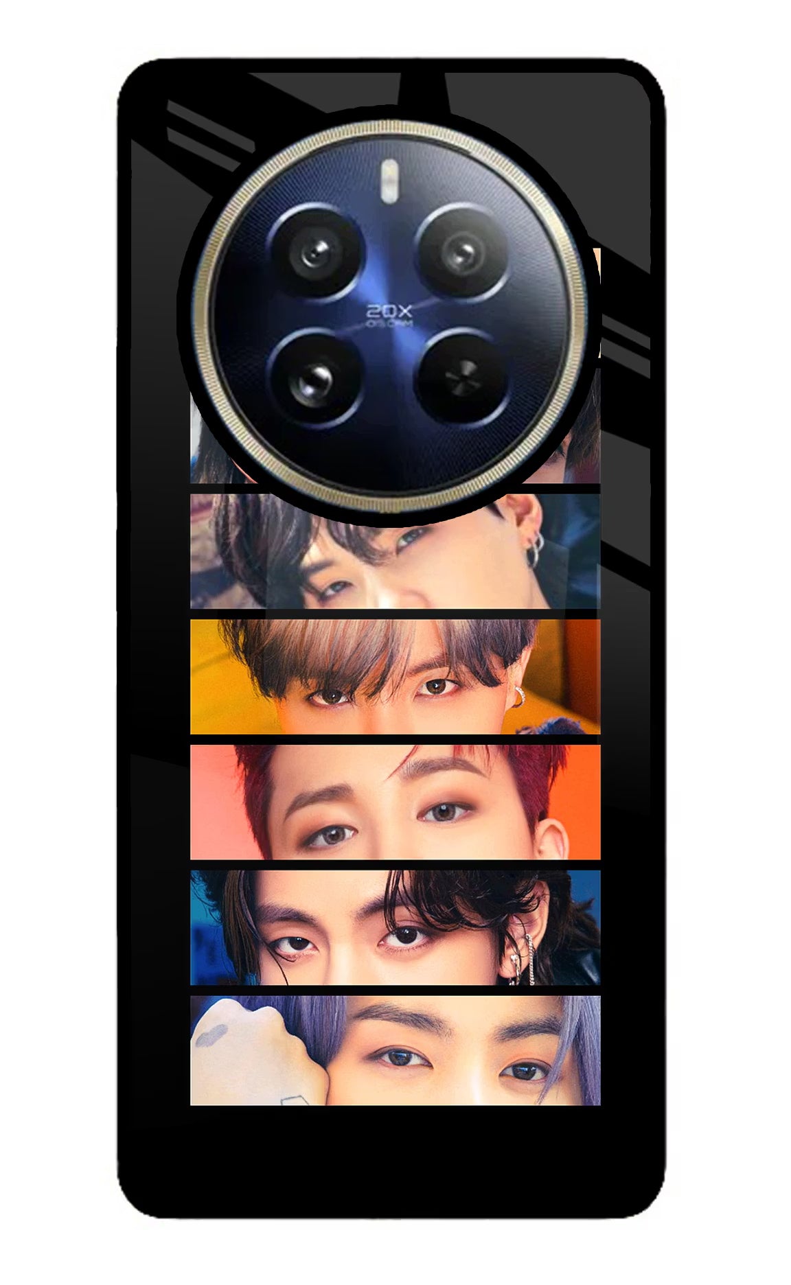 BTS Eyes Realme P1 Pro 5G Glass Case - BTS Eyes Realme P1 Pro 5G Glass Case BTS Eyes Realme P1 Pro 5G Glass Case