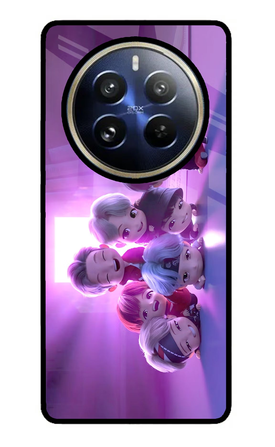 BTS Chibi Realme P1 Pro 5G Glass Case - BTS Chibi Realme P1 Pro 5G Glass Case BTS Chibi Realme P1 Pro 5G Glass Case