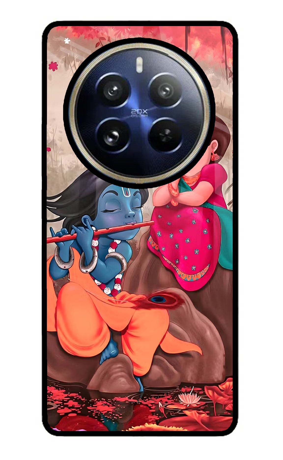 Radhe Krishna Realme P1 Pro 5G Back Cover - Radhe Krishna Realme P1 Pro 5G Glass Case Back Cover by Casekaro Radhe Krishna Realme P1 Pro 5G Glass Case Back Cover by Casekaro