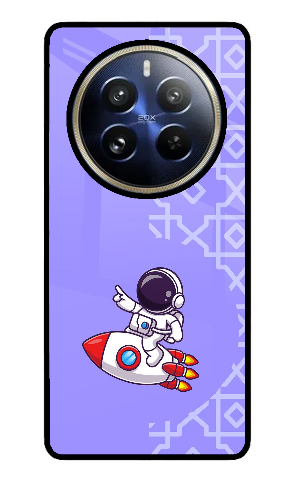 Cute Astronaut Realme P1 Pro 5G Glass Case - Cute Astronaut Realme P1 Pro 5G Glass Case Cute Astronaut Realme P1 Pro 5G Glass Case
