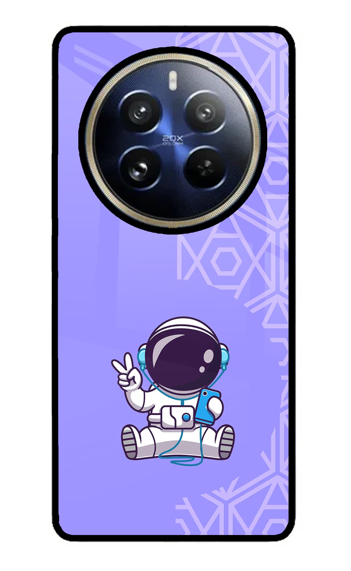 Cute Astronaut Chilling Realme P1 Pro 5G Glass Case - Cute Astronaut Chilling Realme P1 Pro 5G Glass Case Cute Astronaut Chilling Realme P1 Pro 5G Glass Case