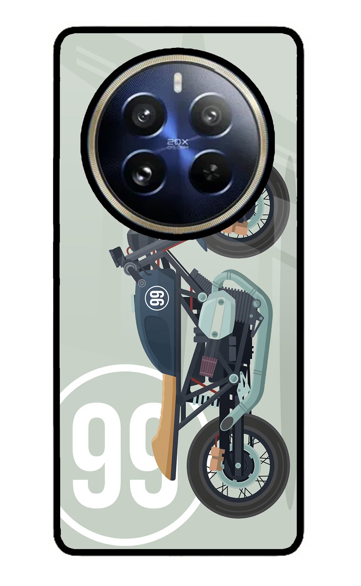 Classic Cafe Racer 99 Realme P1 Pro 5G Glass Case - Classic Cafe Racer 99 Realme P1 Pro 5G Glass Case Classic Cafe Racer 99 Realme P1 Pro 5G Glass Case
