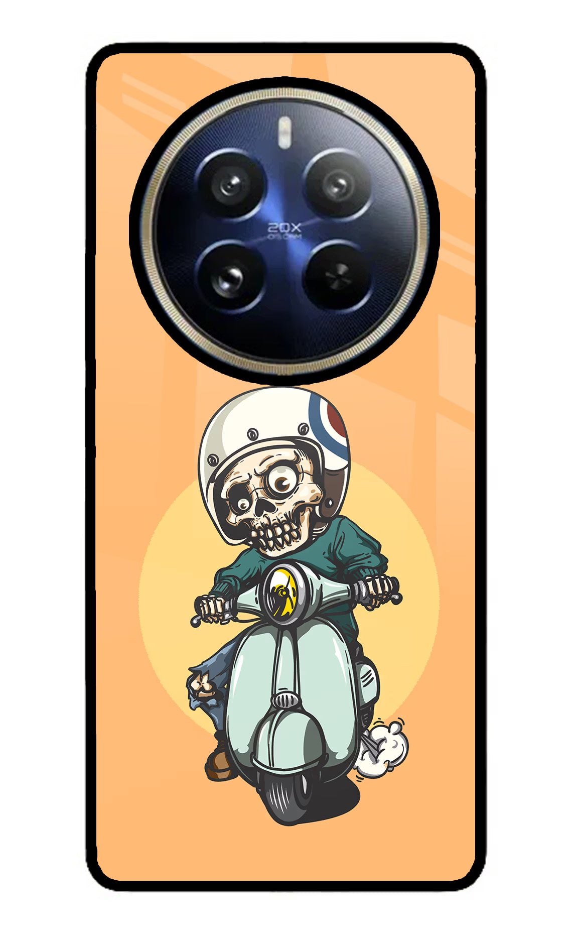 Undead Biker Realme P1 Pro 5G Back Cover - Undead Biker Realme P1 Pro 5G Glass Case Back Cover by Casekaro Undead Biker Realme P1 Pro 5G Glass Case Back Cover by Casekaro