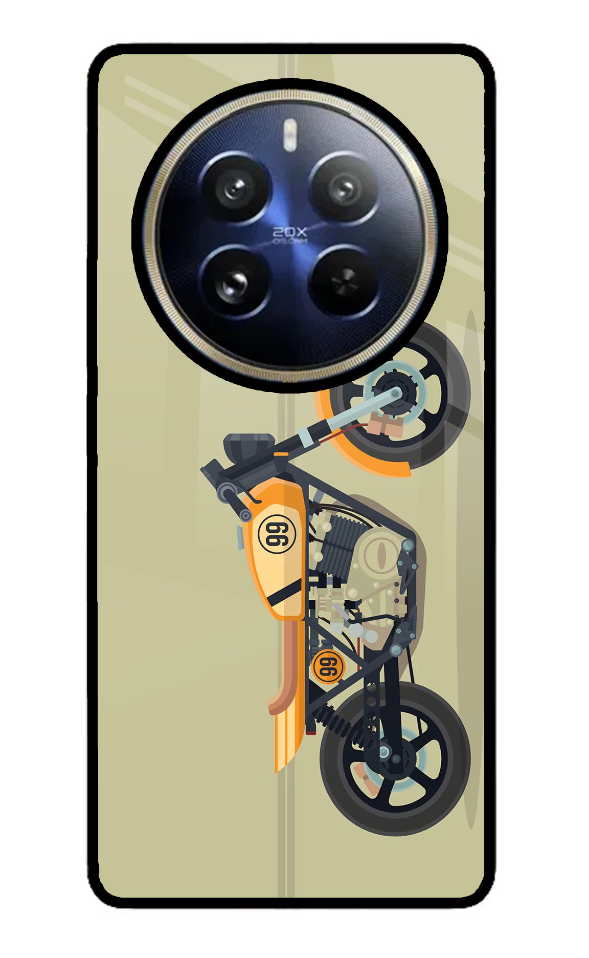 Vertical Speedster Realme P1 Pro 5G Glass Case - Vertical Speedster Realme P1 Pro 5G Glass Case Vertical Speedster Realme P1 Pro 5G Glass Case