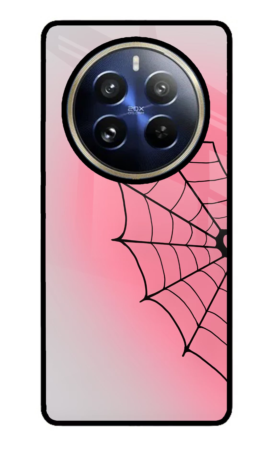 Pink Web Realme P1 Pro 5G Glass Case - Pink Web Realme P1 Pro 5G Glass Case Pink Web Realme P1 Pro 5G Glass Case