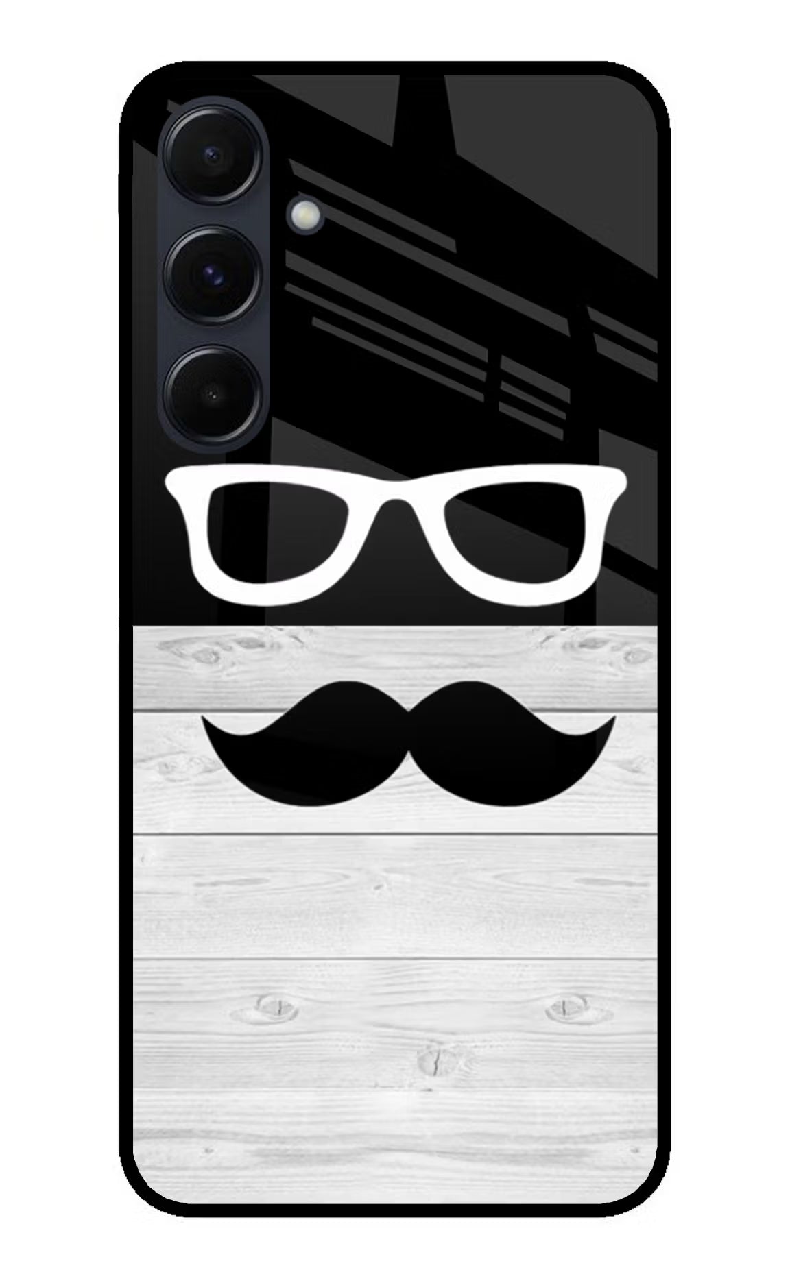 Mustache Samsung A35 5G Glass Case - Mustache Samsung A35 5G Glass Case Mustache Samsung A35 5G Glass Case