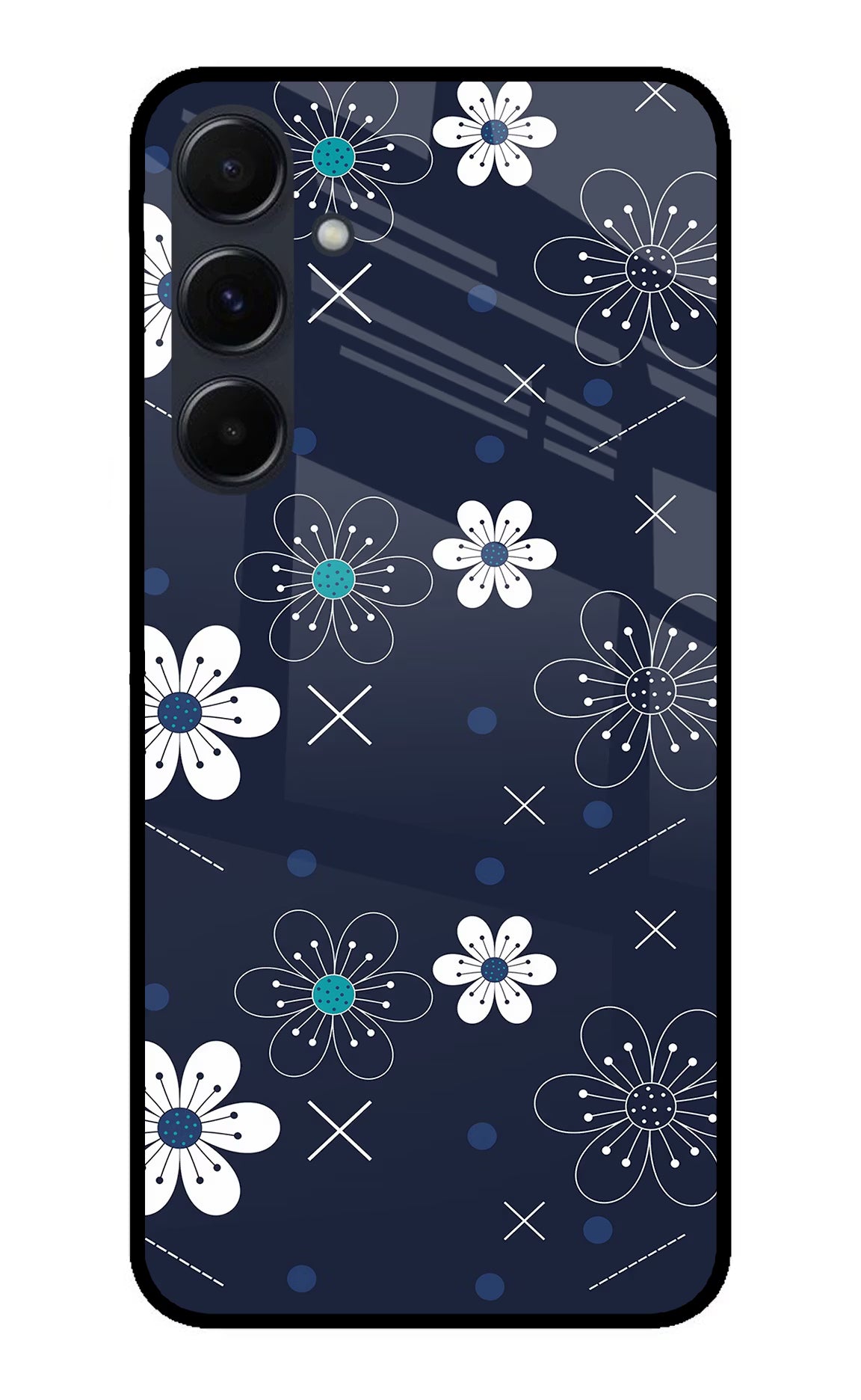 Flowers Samsung A35 5G Glass Case - Flowers Samsung A35 5G Glass Case Flowers Samsung A35 5G Glass Case