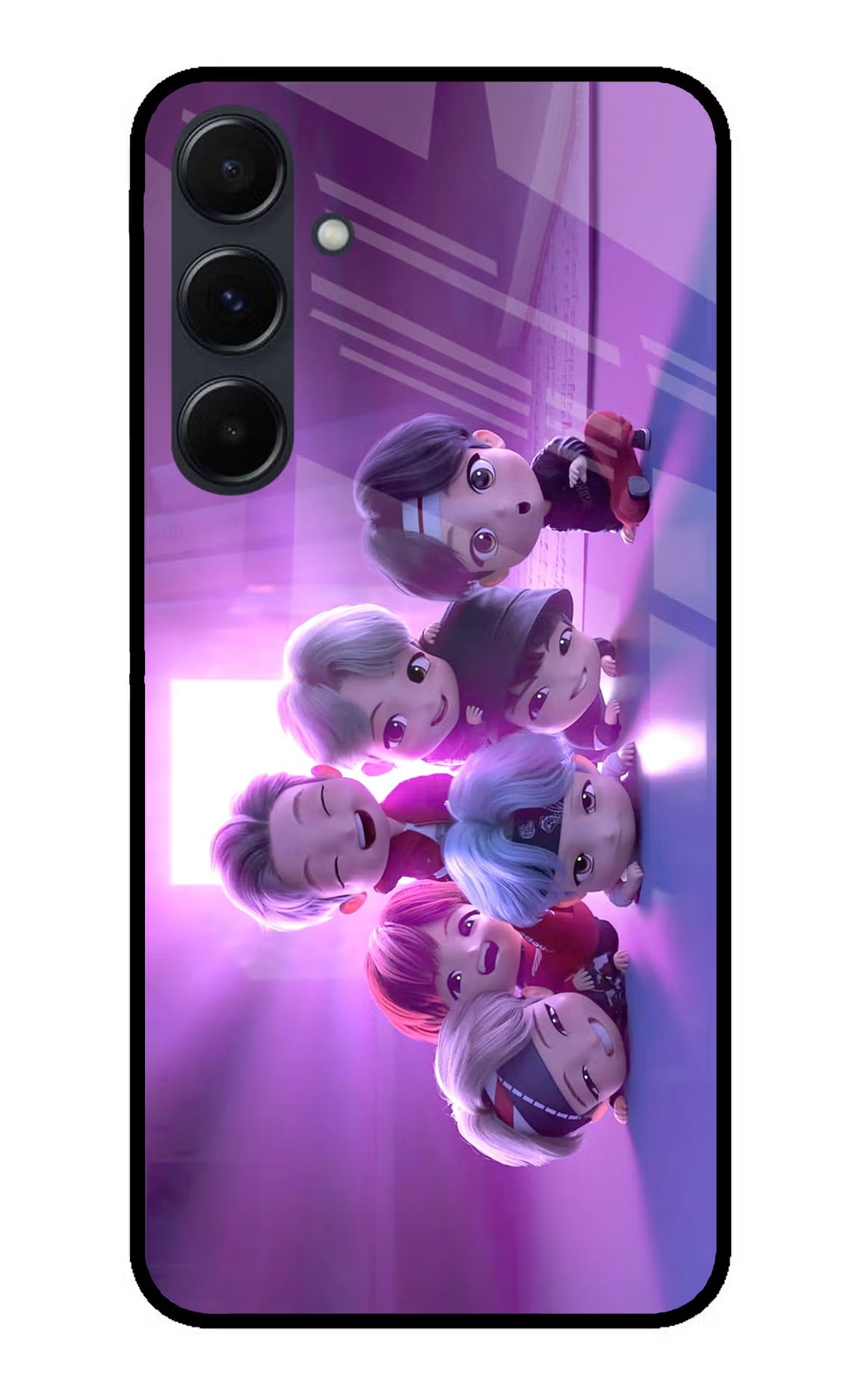 BTS Chibi Samsung A35 5G Glass Case - BTS Chibi Samsung A35 5G Glass Case BTS Chibi Samsung A35 5G Glass Case