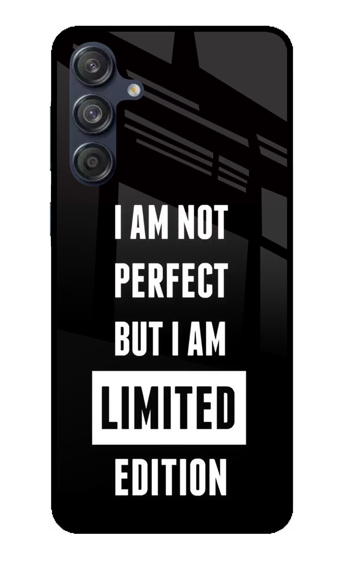 I Am Not Perfect But I Am Limited Edition Samsung M55 5G Back Cover - I Am Not Perfect But I Am Limited Edition Samsung M55 5G Glass Case Back Cover by Casekaro I Am Not Perfect But I Am Limited Edition Samsung M55 5G Glass Case Back Cover by Casekaro