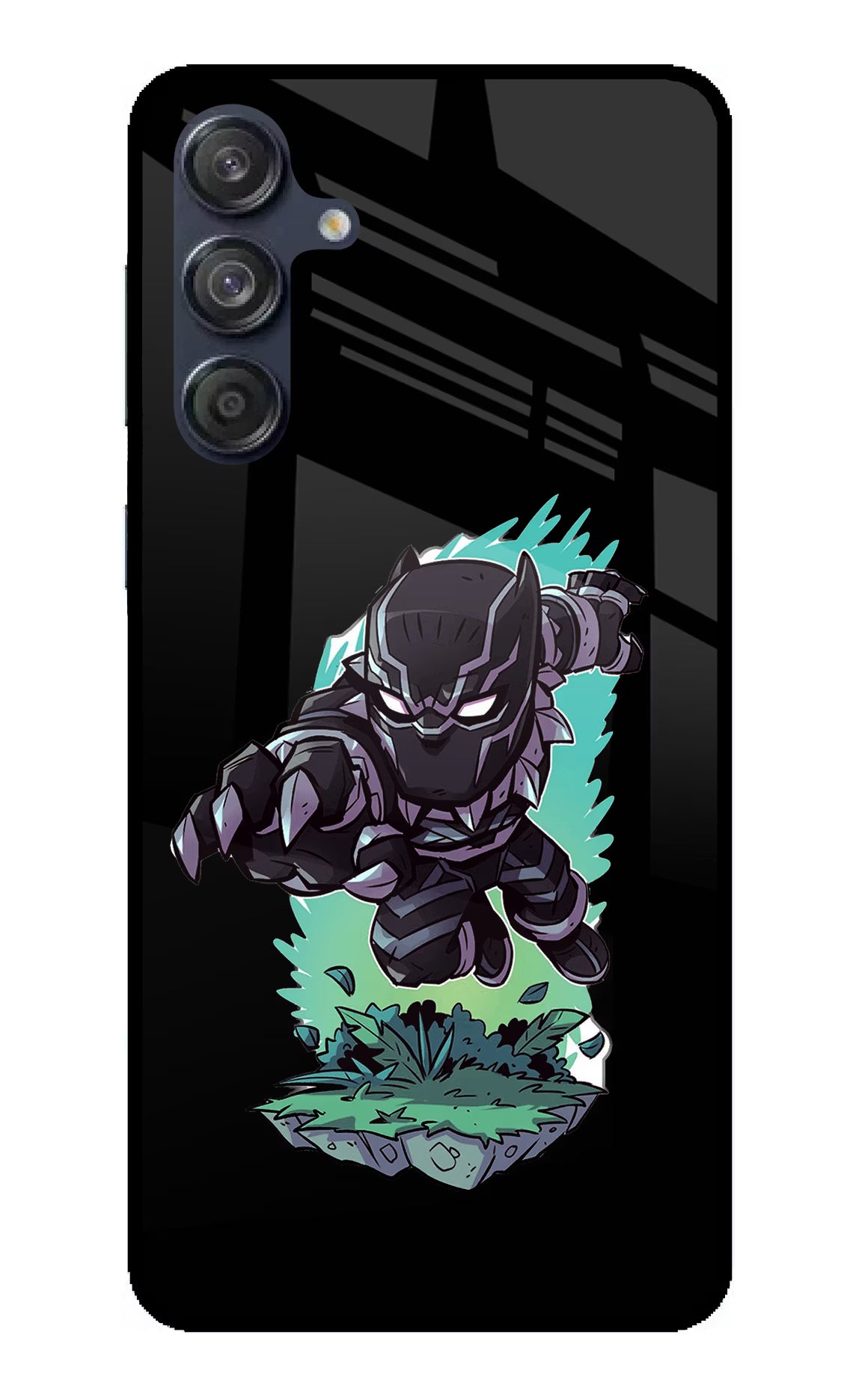 Black Panther Samsung M55 5G Back Cover - Black Panther Samsung M55 5G Glass Case Back Cover by Casekaro Black Panther Samsung M55 5G Glass Case Back Cover by Casekaro