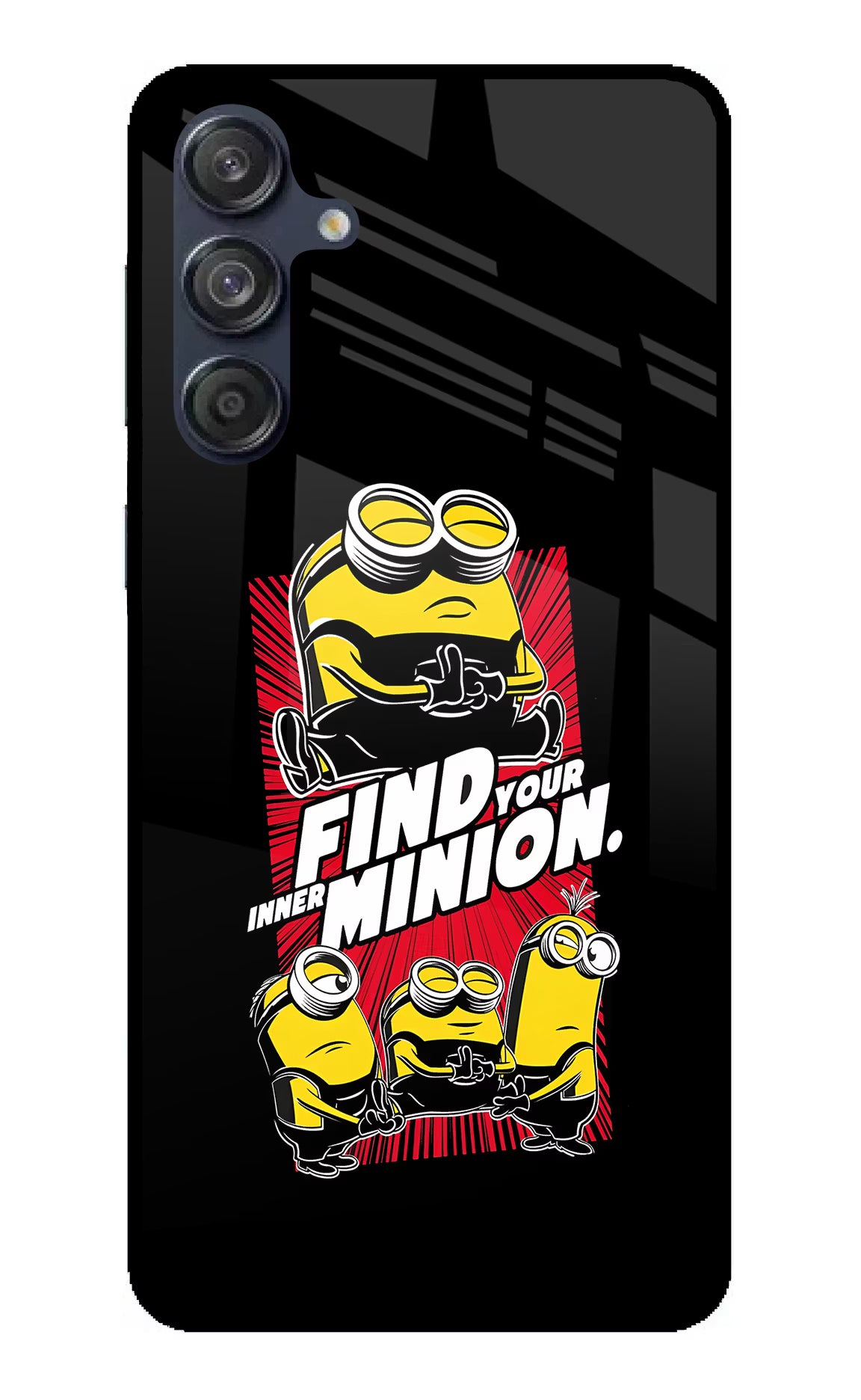 Find your inner Minion Samsung M55 5G Back Cover - Find your inner Minion Samsung M55 5G Glass Case Back Cover by Casekaro Find your inner Minion Samsung M55 5G Glass Case Back Cover by Casekaro