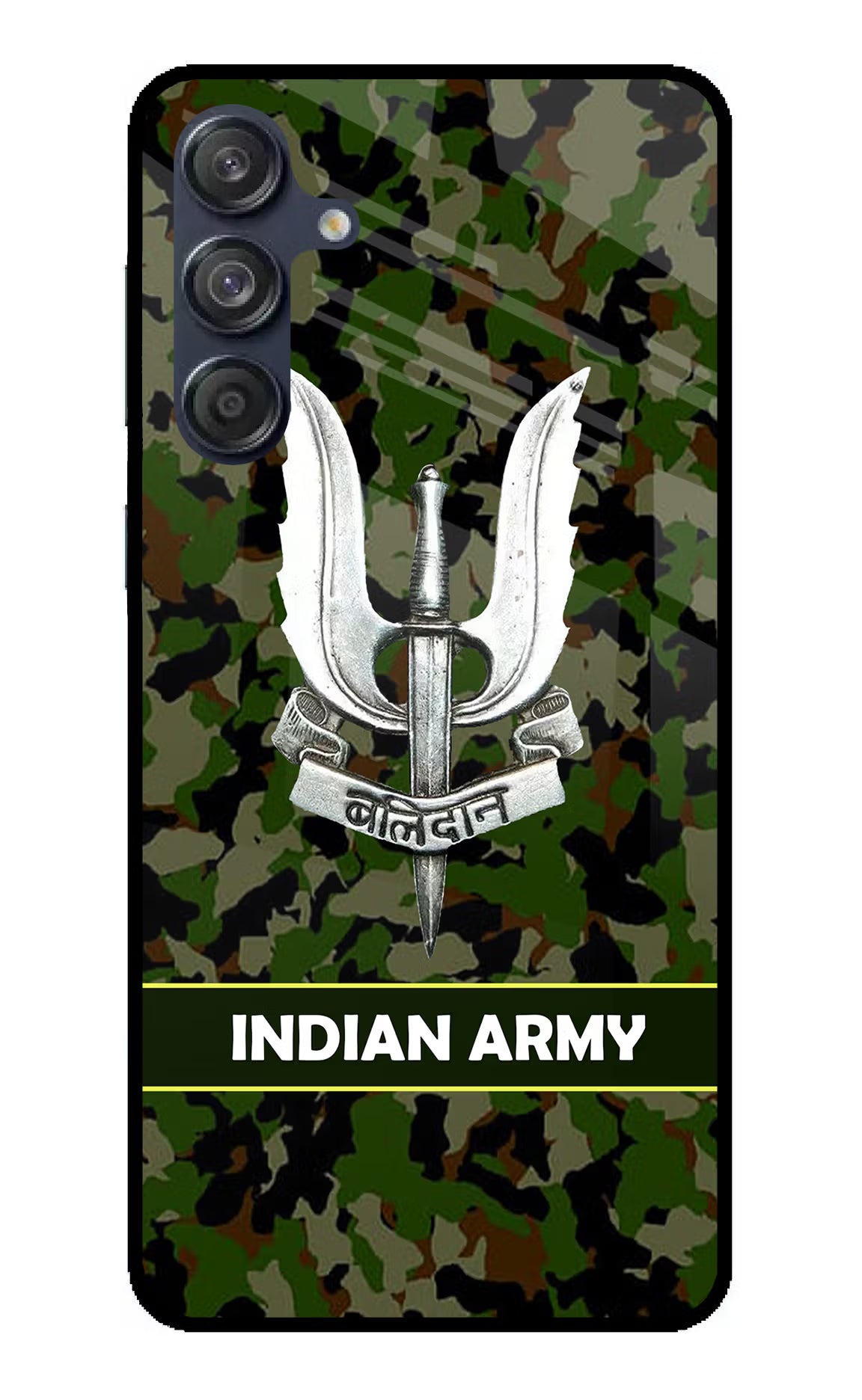 Balidan Indian Logo Samsung M55 5G Glass Case Back Cover by Casekaro