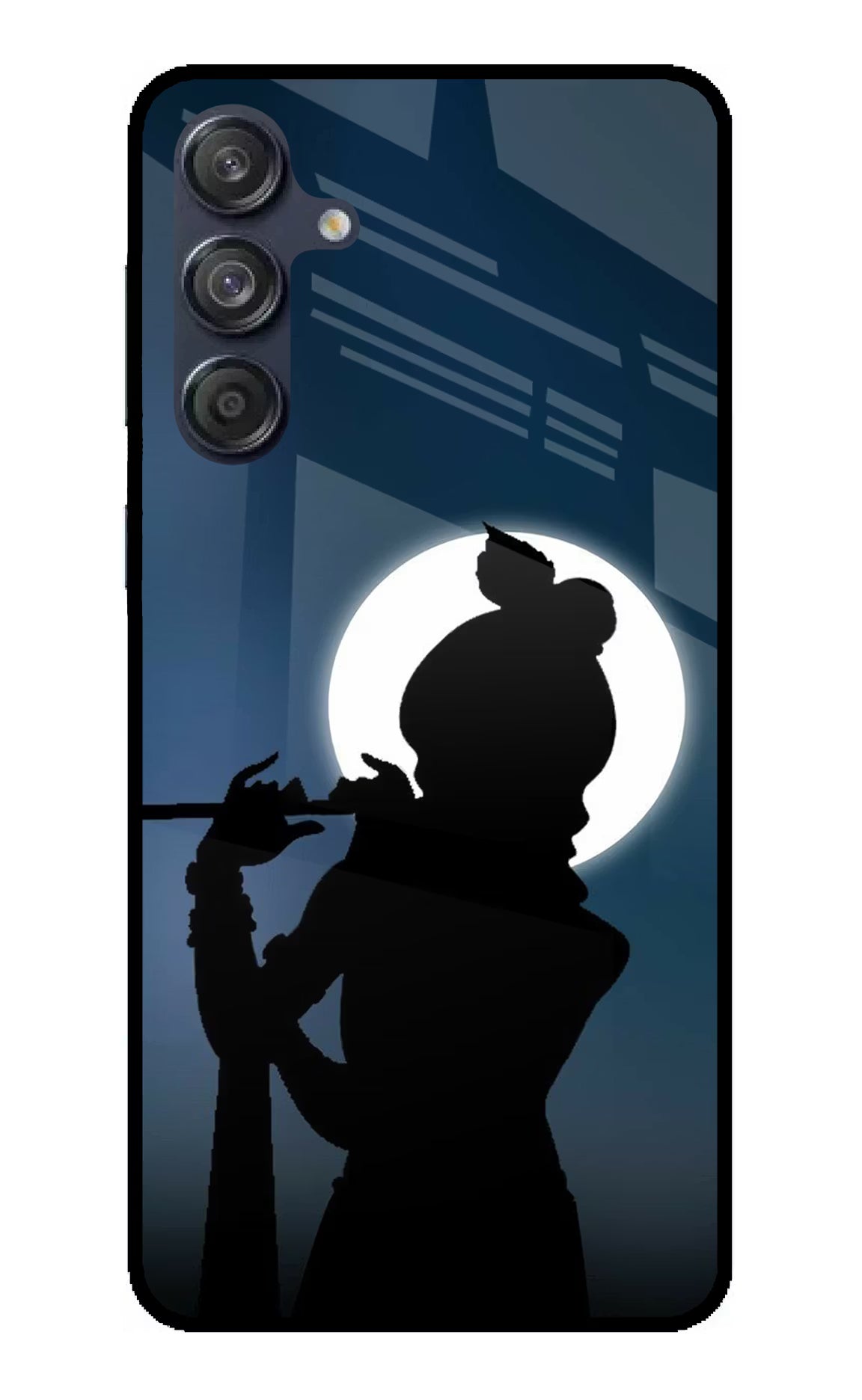 Shri Krishna Silhouette Samsung M55 5G Glass Case - Shri Krishna Silhouette Samsung M55 5G Glass Case Shri Krishna Silhouette Samsung M55 5G Glass Case