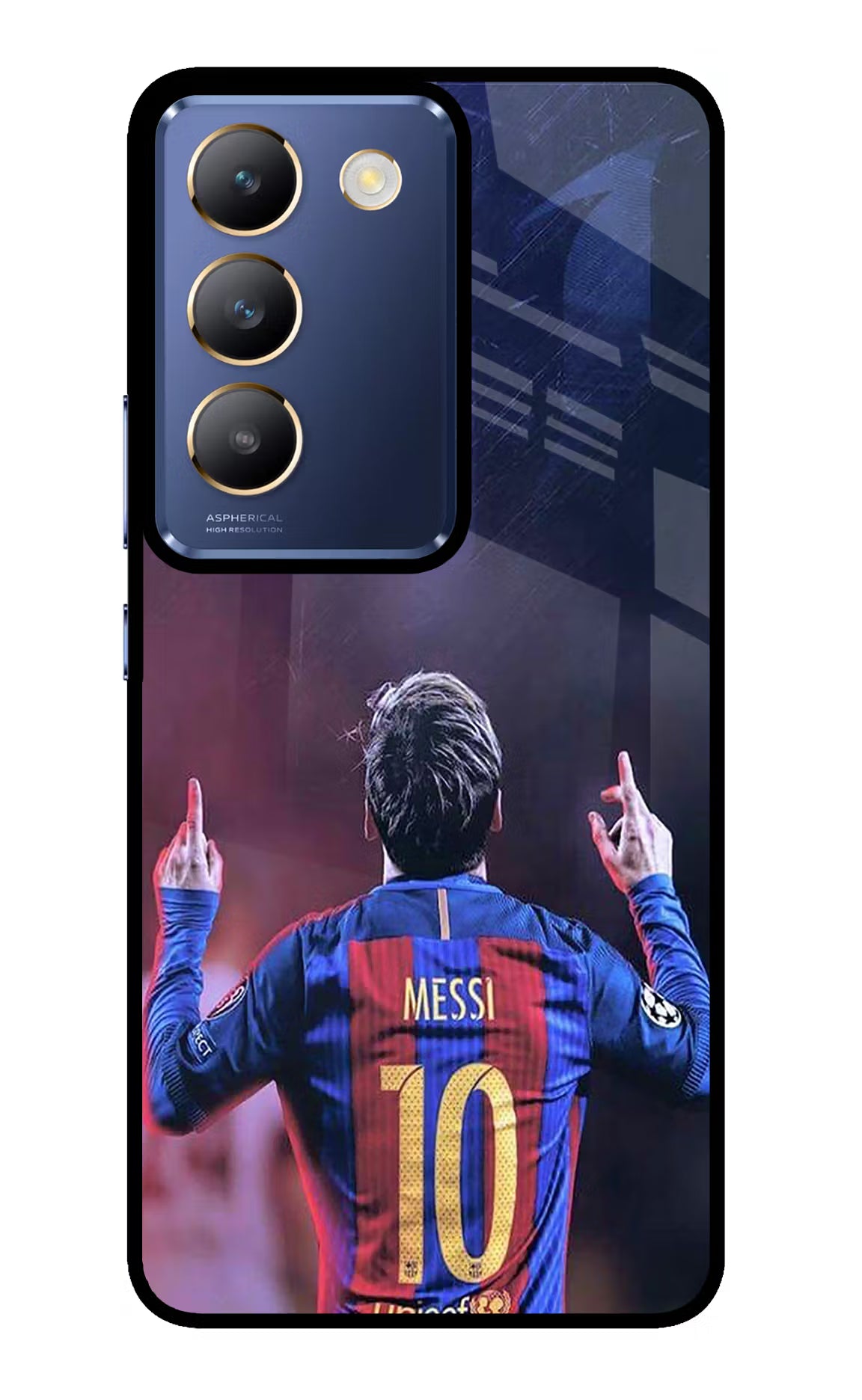 Messi Vivo Y200E 5G/T3 5G Glass Case - Messi Vivo Y200E 5G/T3 5G Glass Case Messi Vivo Y200E 5G/T3 5G Glass Case