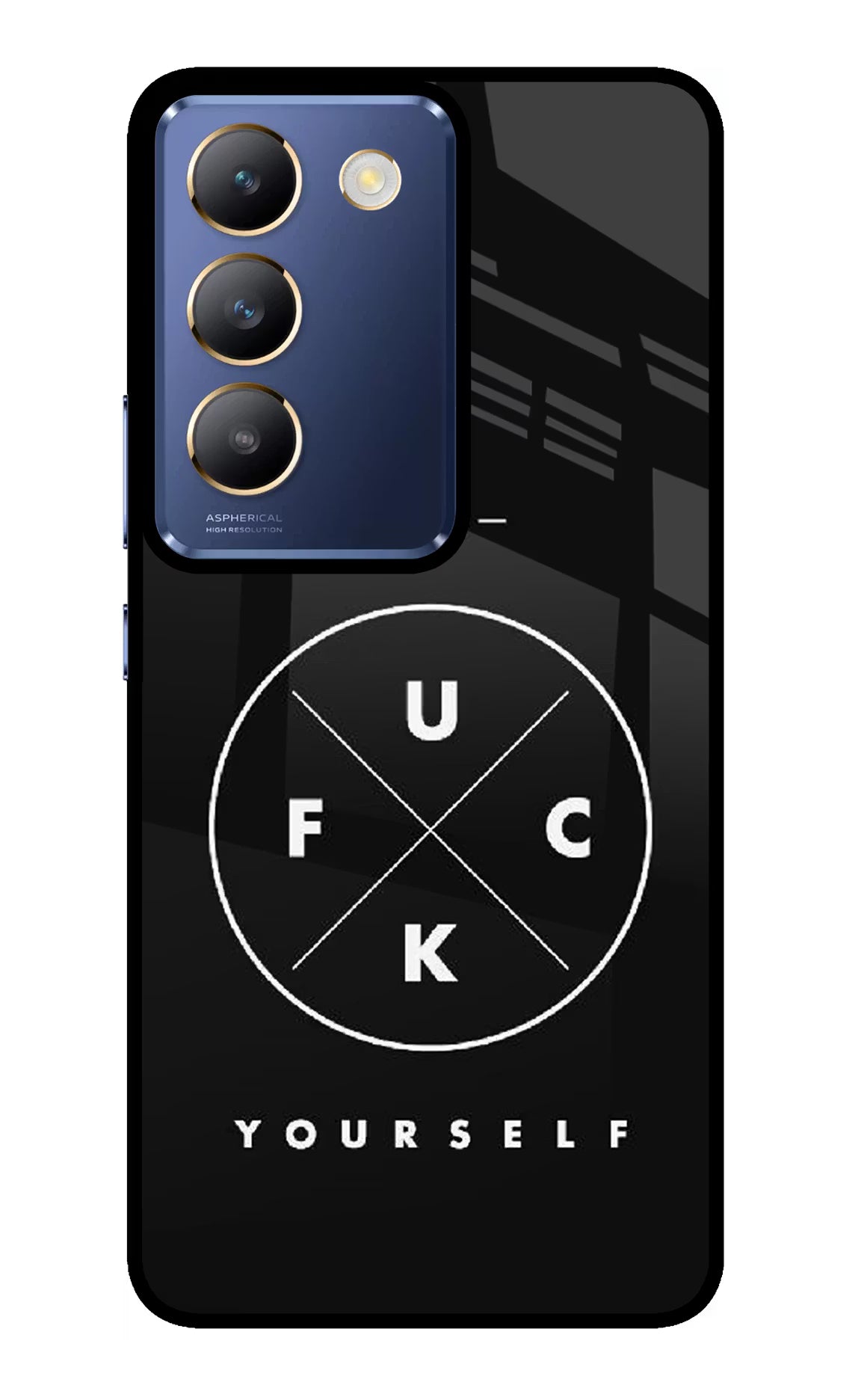 Go Fuck Yourself Vivo Y200E 5G/T3 5G Glass Case - Go Fuck Yourself Vivo Y200E 5G/T3 5G Glass Case Go Fuck Yourself Vivo Y200E 5G/T3 5G Glass Case