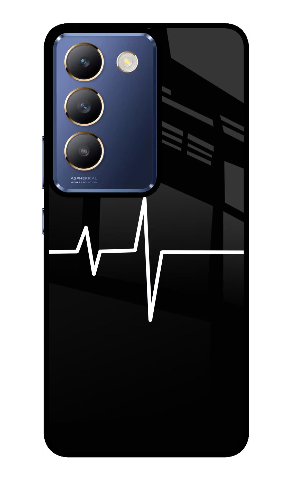 Heart Beats Vivo Y200E 5G/T3 5G Glass Case - Heart Beats Vivo Y200E 5G/T3 5G Glass Case Heart Beats Vivo Y200E 5G/T3 5G Glass Case