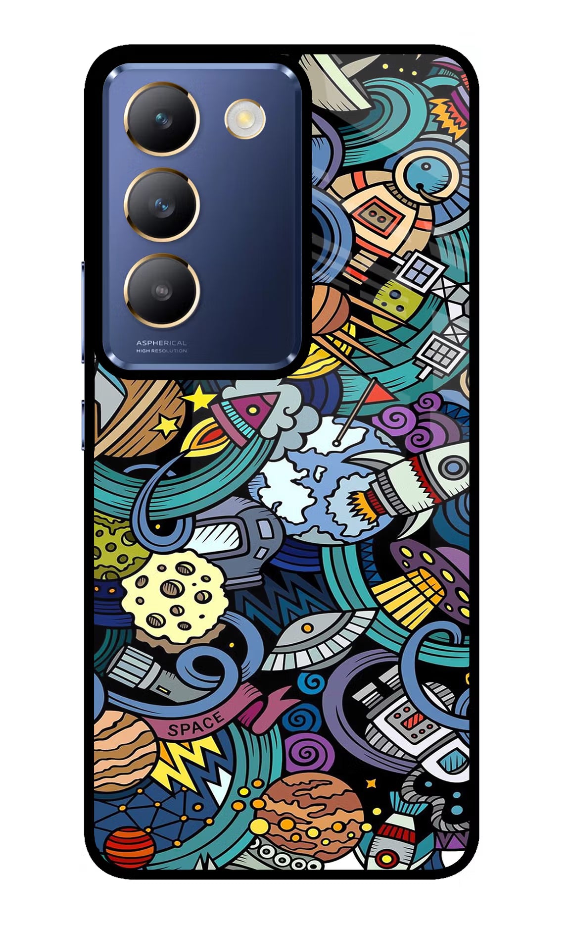 Space Abstract Vivo Y200E 5G/T3 5G Glass Case - Space Abstract Vivo Y200E 5G/T3 5G Glass Case Space Abstract Vivo Y200E 5G/T3 5G Glass Case