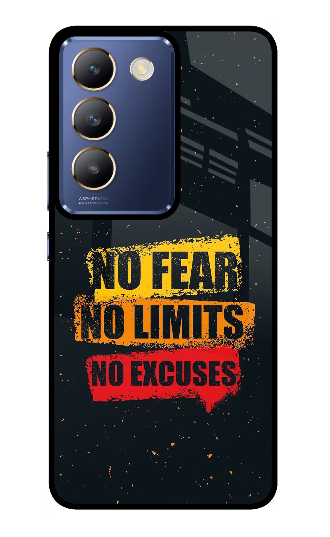 No Fear No Limits No Excuse Vivo Y200E 5G/T3 5G Glass Case - No Fear No Limits No Excuse Vivo Y200E 5G/T3 5G Glass Case No Fear No Limits No Excuse Vivo Y200E 5G/T3 5G Glass Case