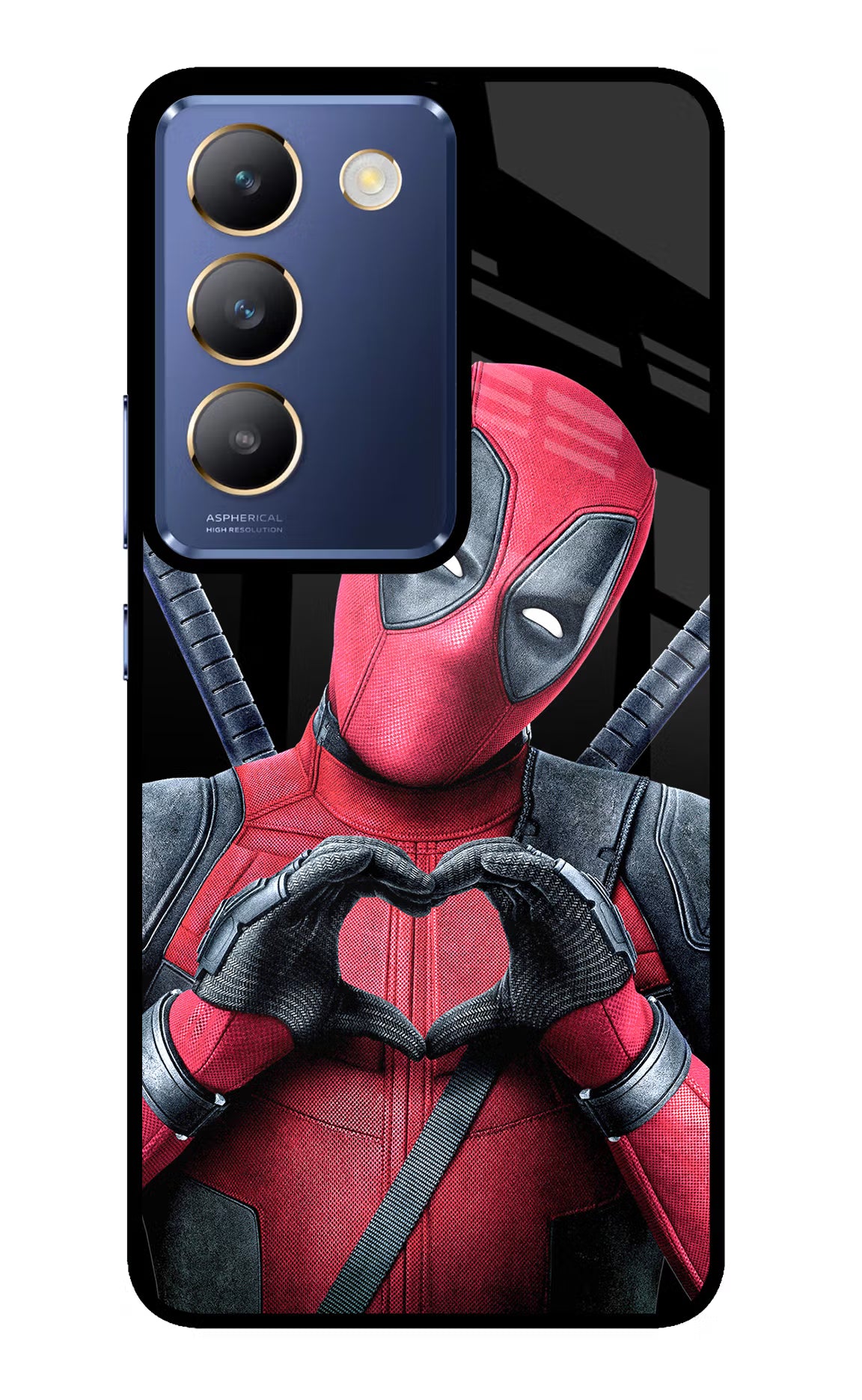 Deadpool Vivo Y200E 5G/T3 5G Glass Case - Deadpool Vivo Y200E 5G/T3 5G Glass Case Deadpool Vivo Y200E 5G/T3 5G Glass Case