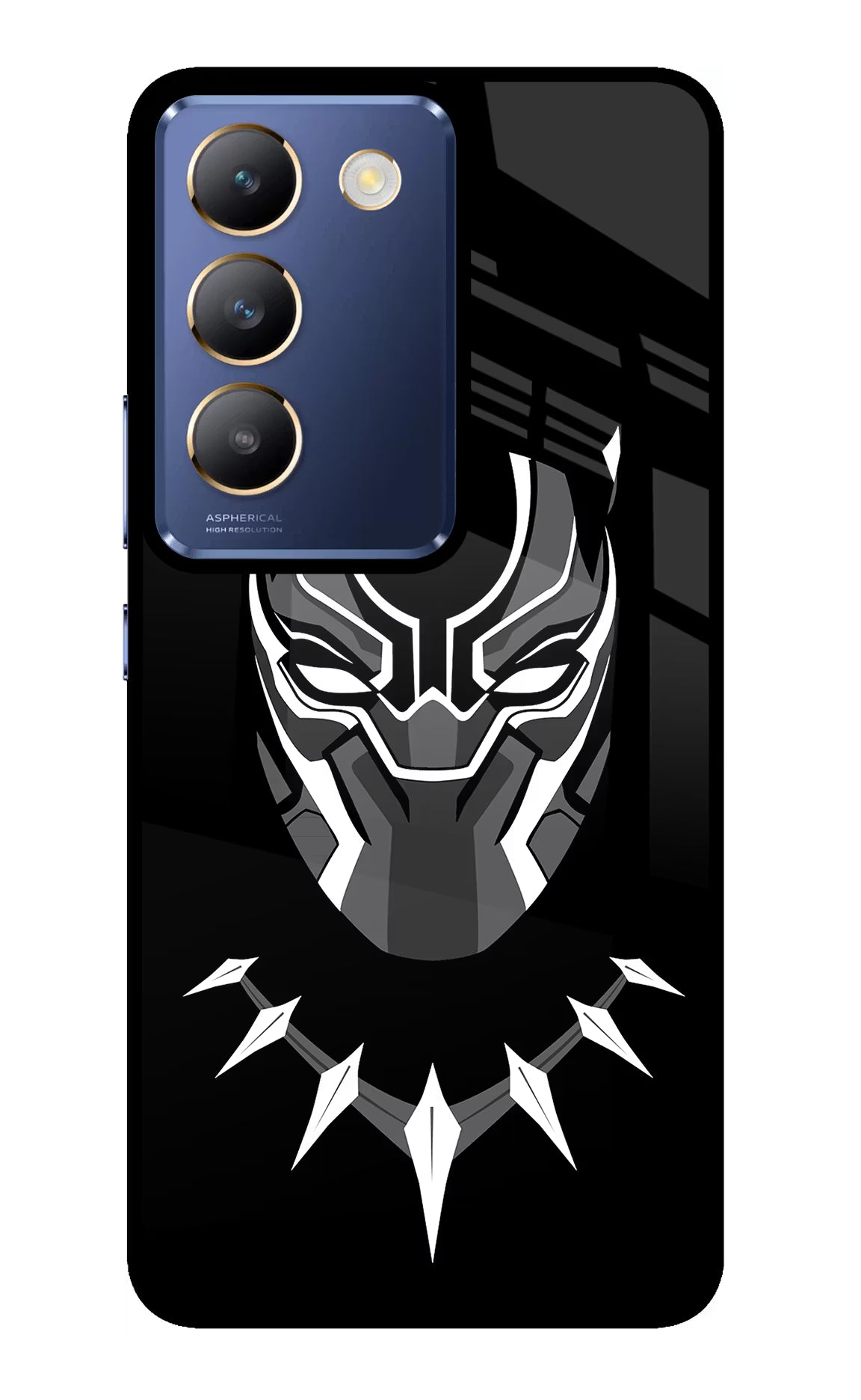 Black Panther Vivo Y200E 5G/T3 5G Glass Case - Black Panther Vivo Y200E 5G/T3 5G Glass Case Black Panther Vivo Y200E 5G/T3 5G Glass Case