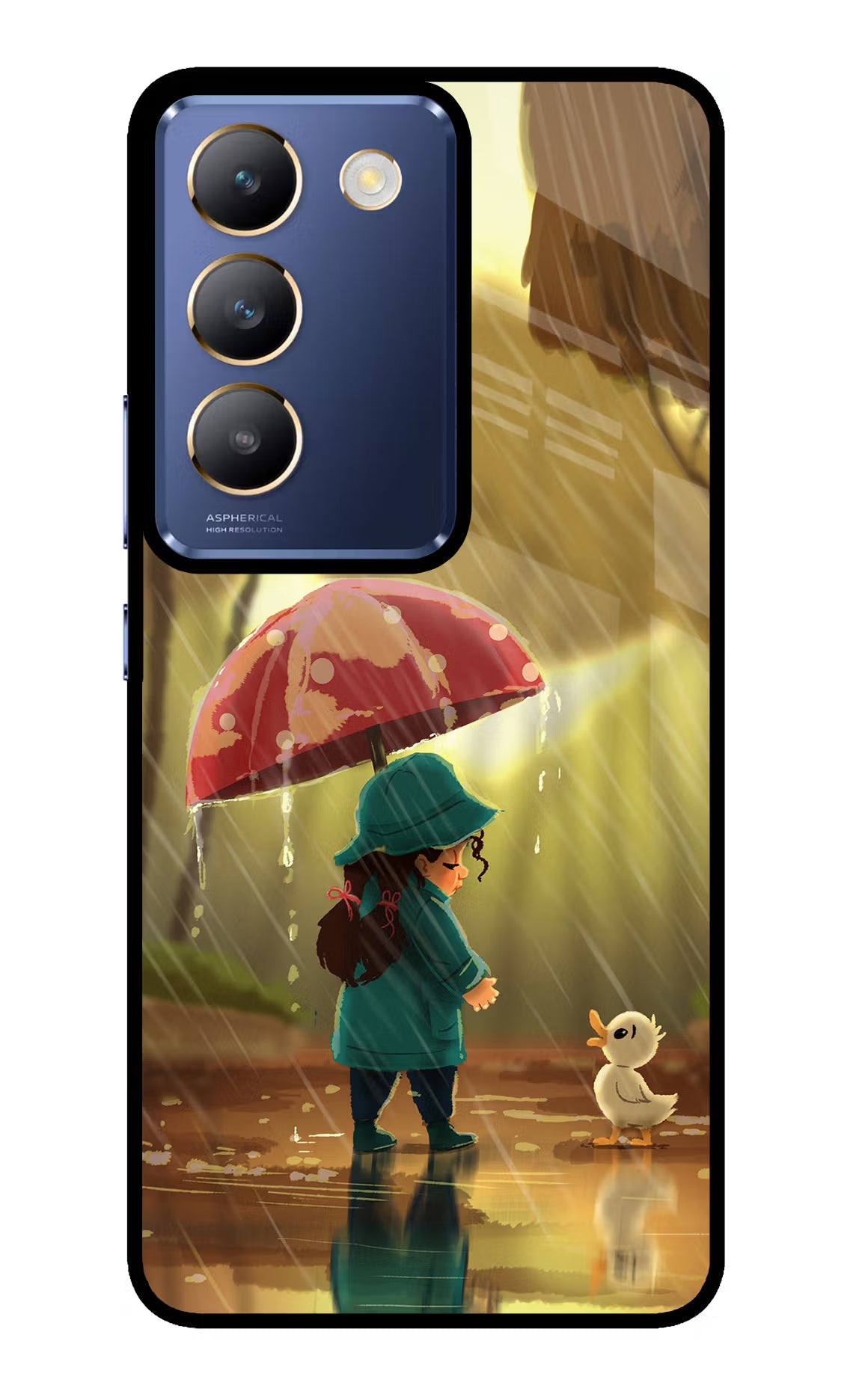 Rainy Day Vivo Y200E 5G/T3 5G Glass Case - Rainy Day Vivo Y200E 5G/T3 5G Glass Case Rainy Day Vivo Y200E 5G/T3 5G Glass Case